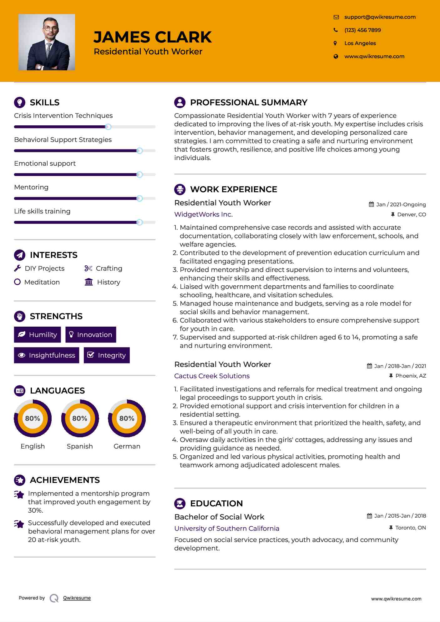 Residential Youth Worker Resume Format