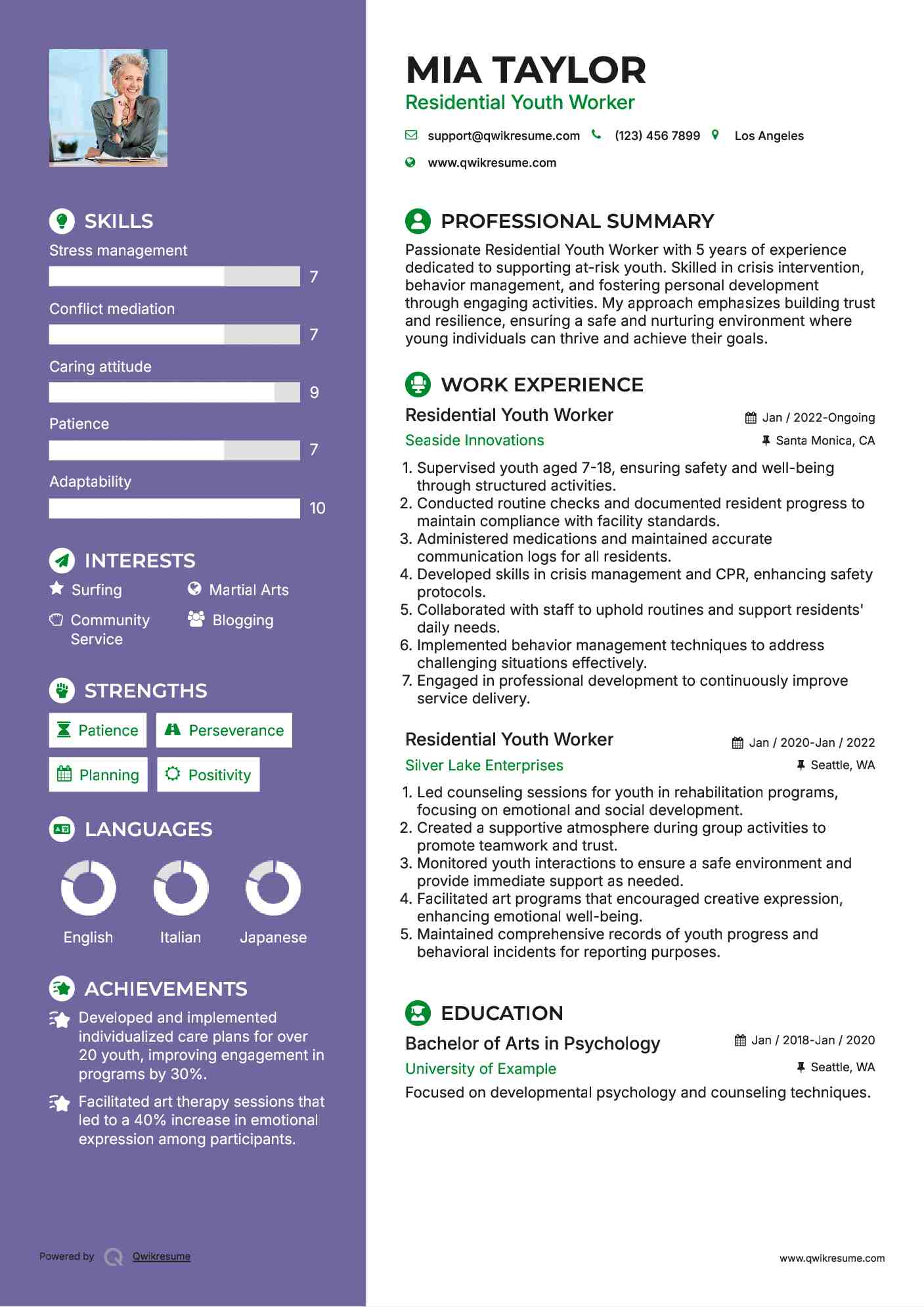 Residential Youth Worker Resume Format