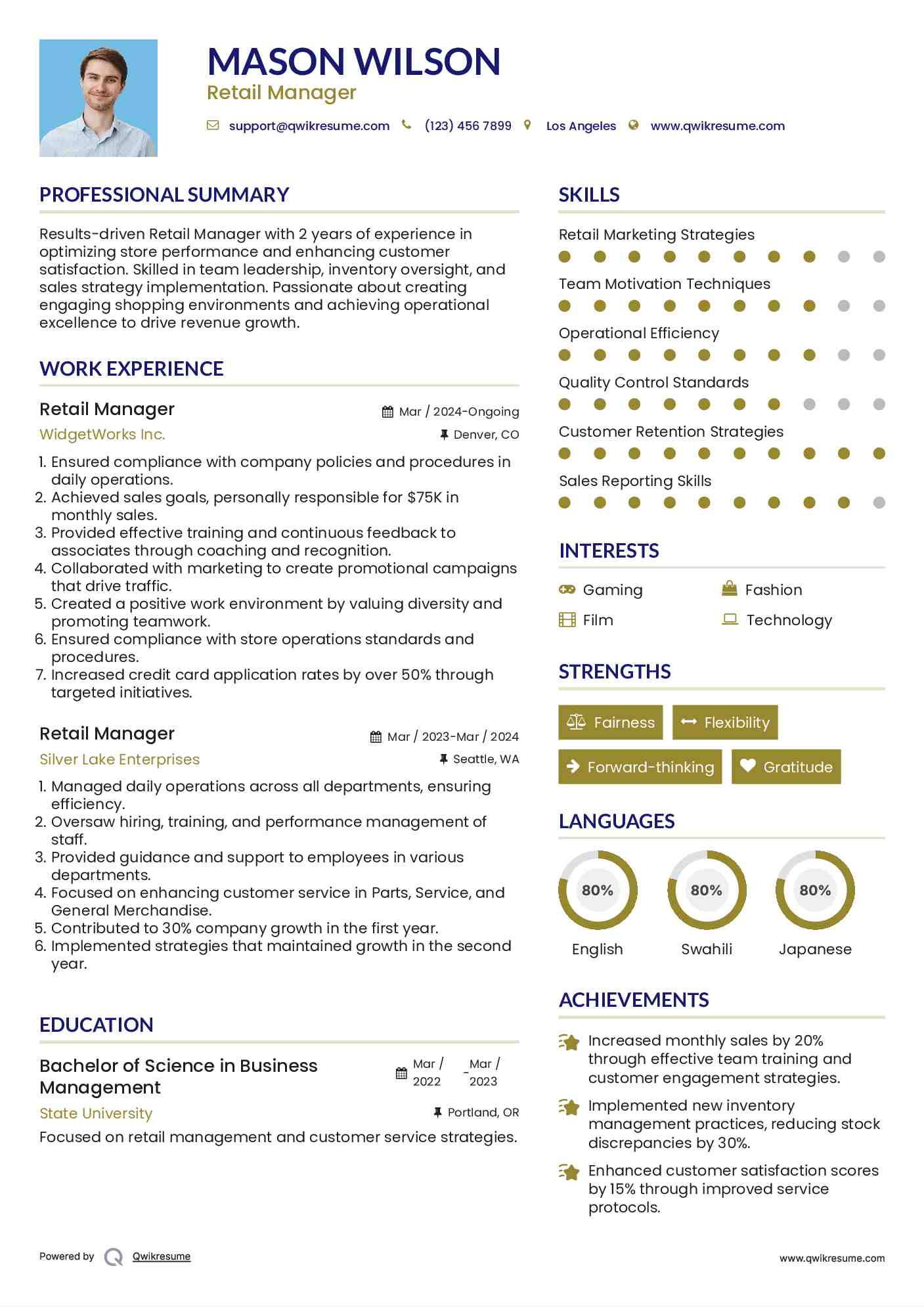 10 Retail Manager Resume Samples - Retail Manager 1563960448 Pdf 