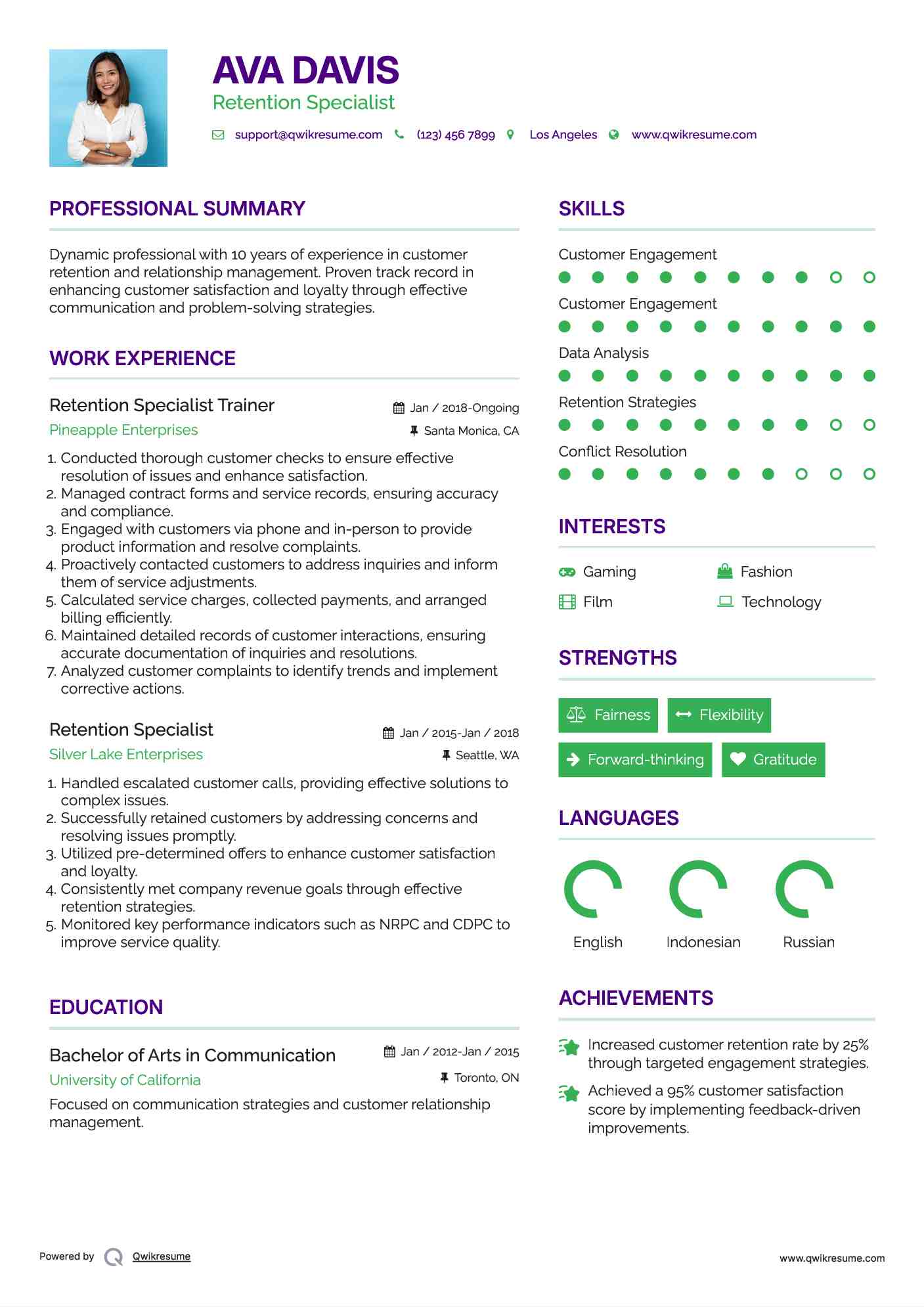 retention specialist resume samples qwikresume retention specialist