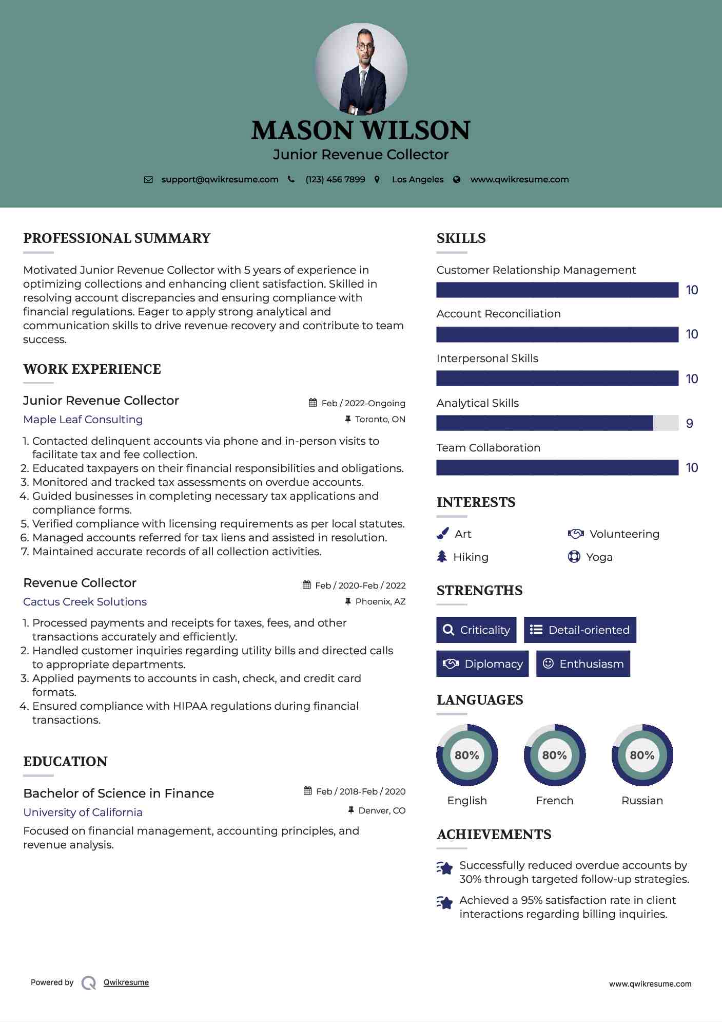 10 Revenue Collector Resume Samples - Revenue Collector 1634999701 Pdf