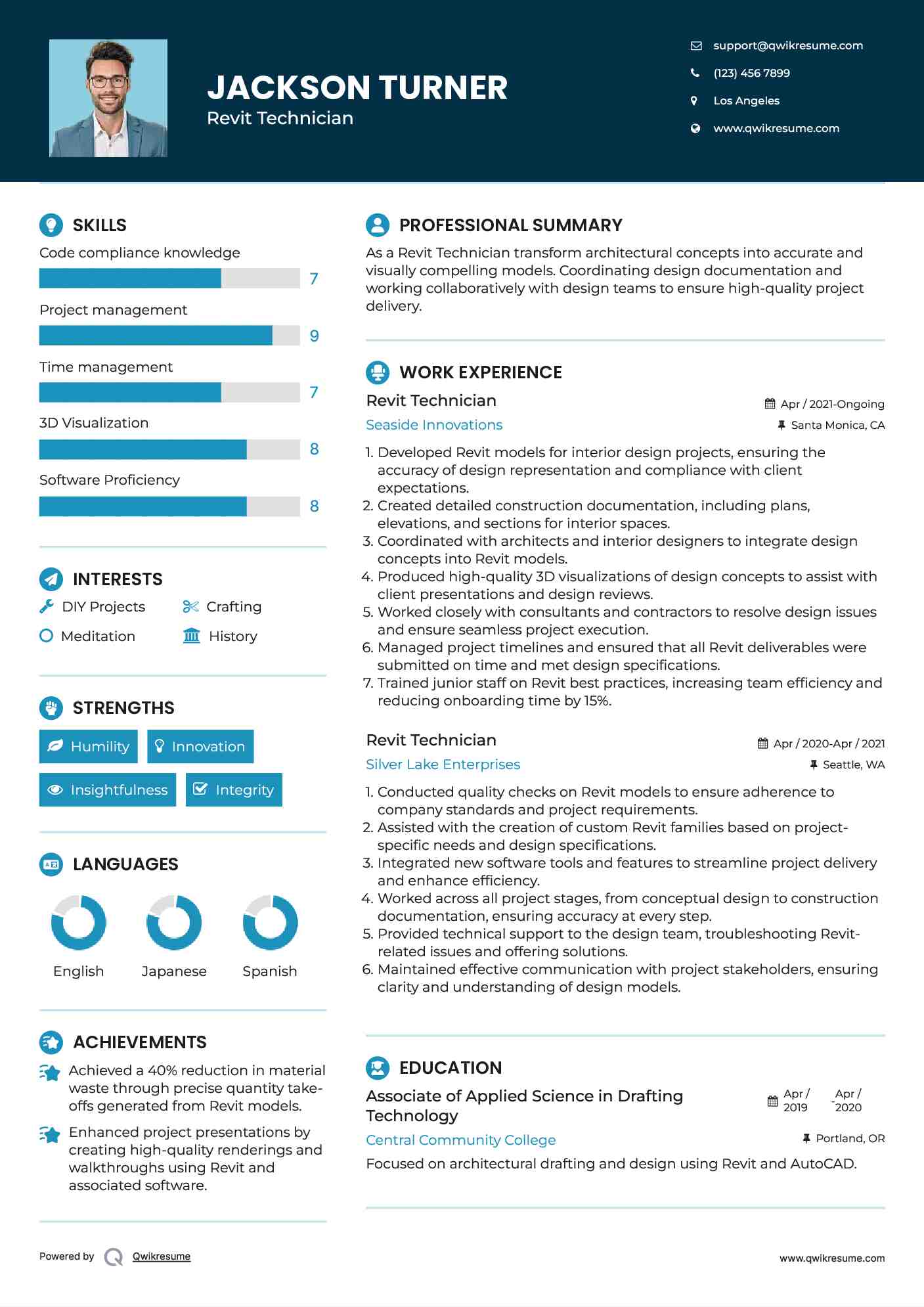 Revit Technician Resume Format
