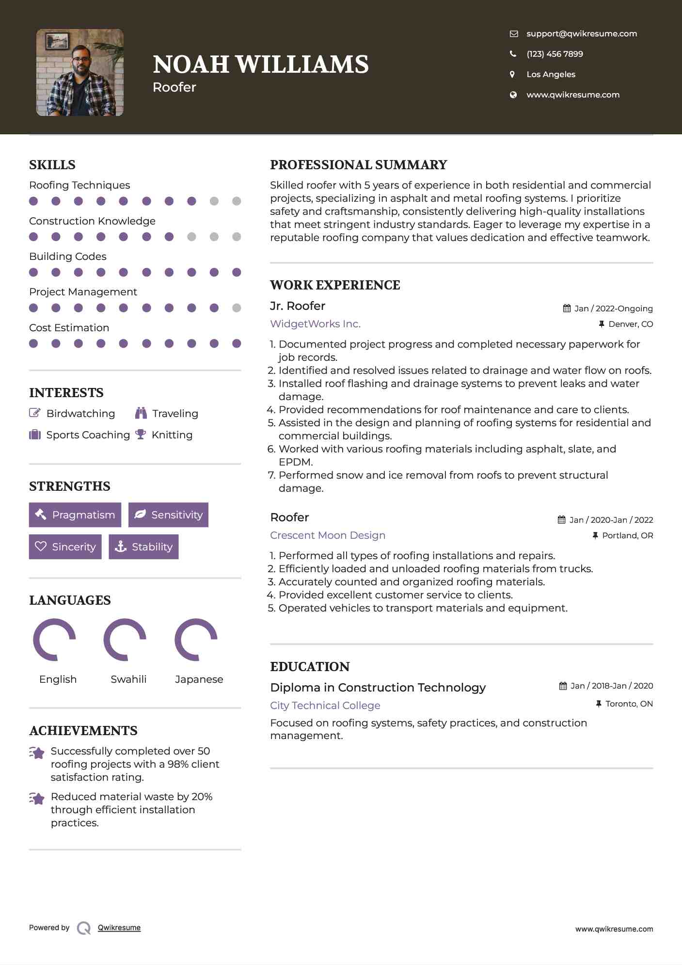 10 Roofer Resume Samples amp Templates - Roofer 1575975340 Pdf
