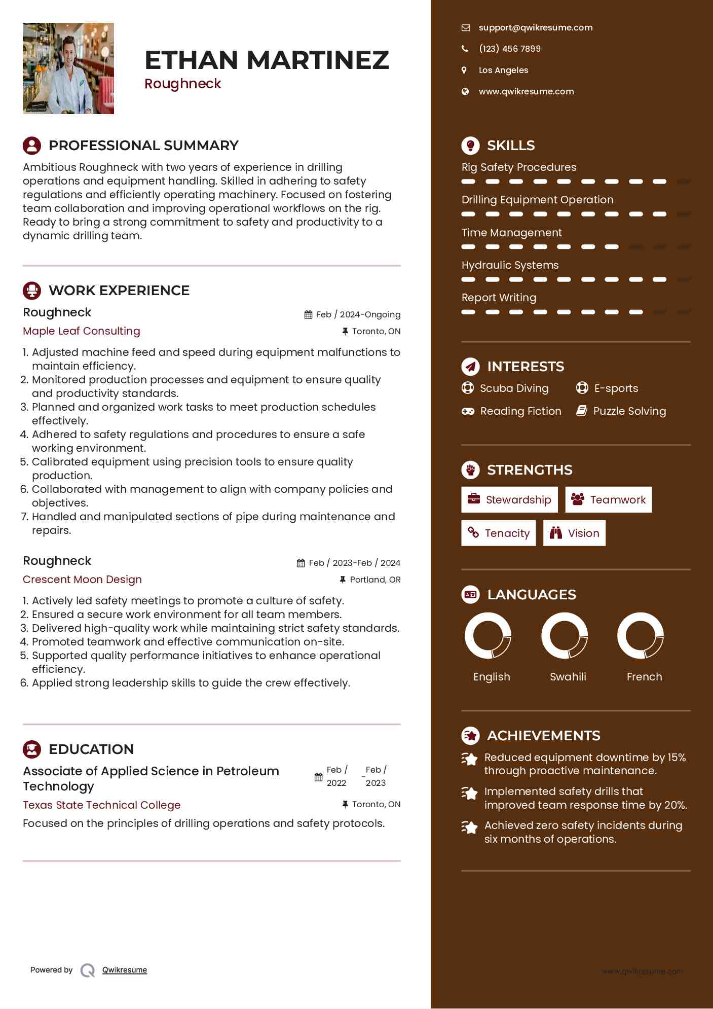 Roughneck Resume Template