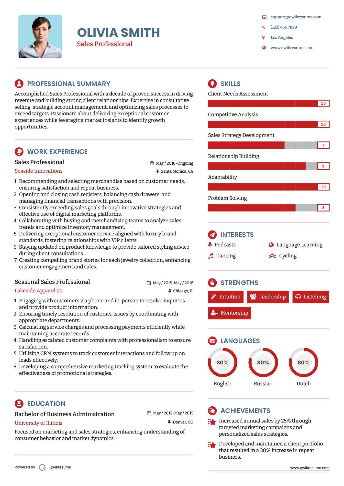 10 Sales Professional Resume Samples - Sales Professional 1564561049 Pdf