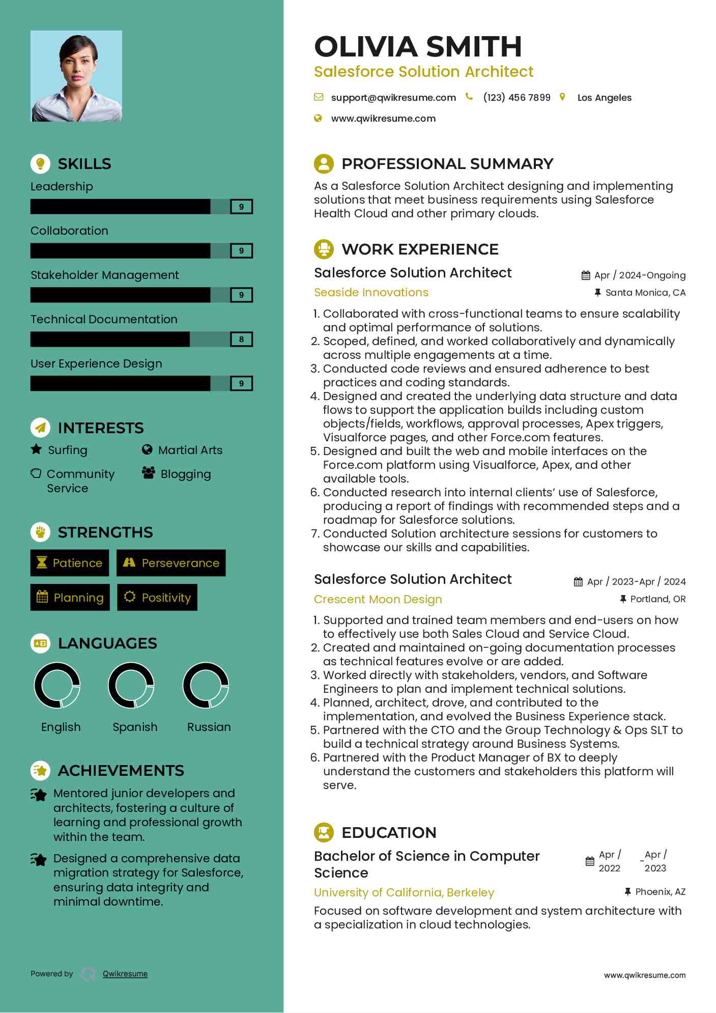 Salesforce Solution Architect Resume Sample