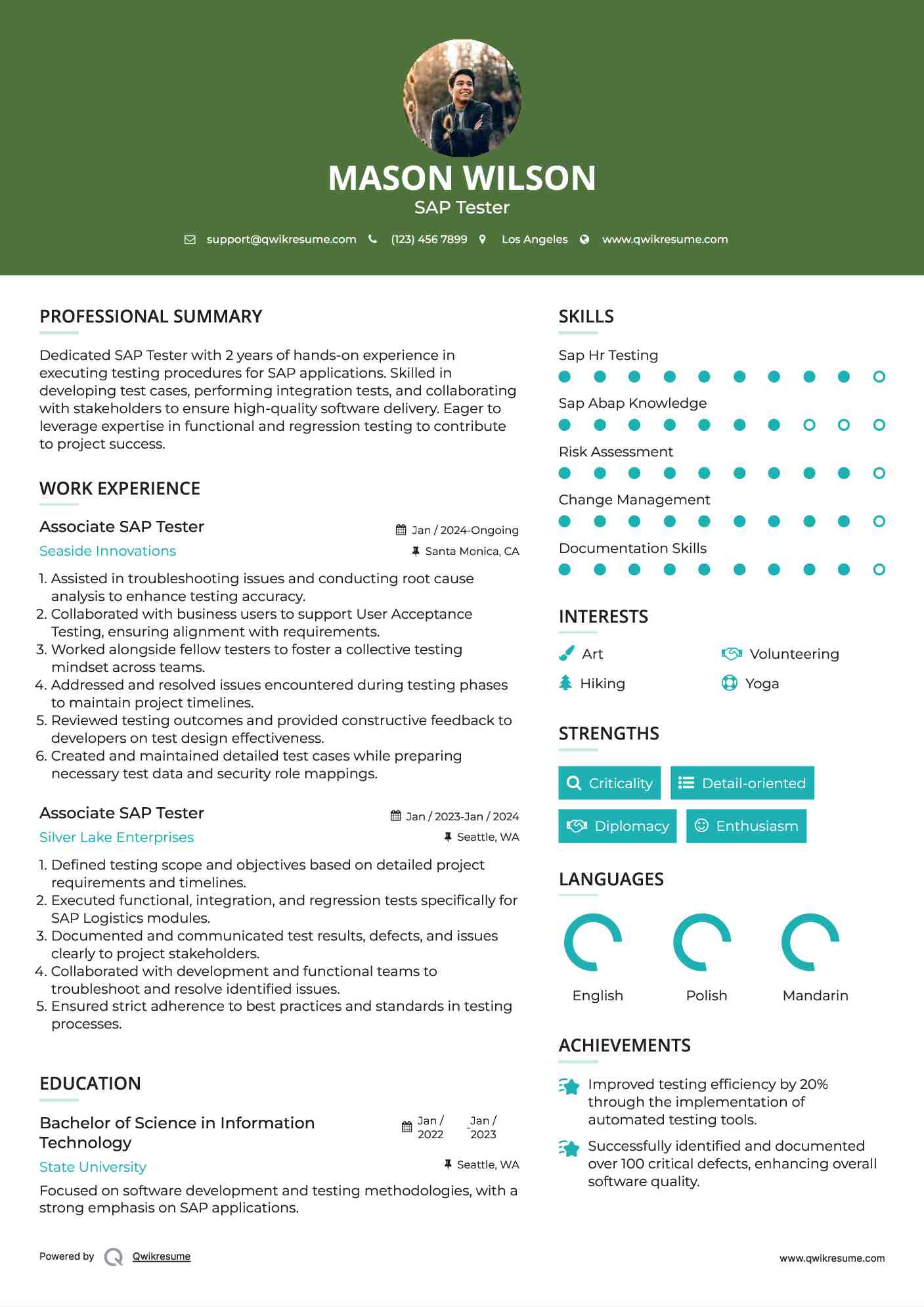 10+ SAP Tester Resume Samples & Templates for 2025