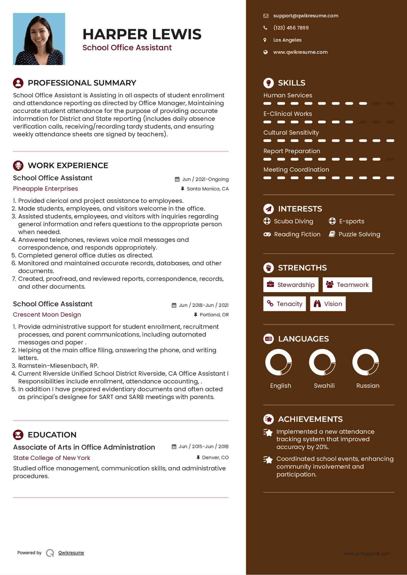 10 School Office Assistant Resume - School Office Assistant 1659586776 Pdf 