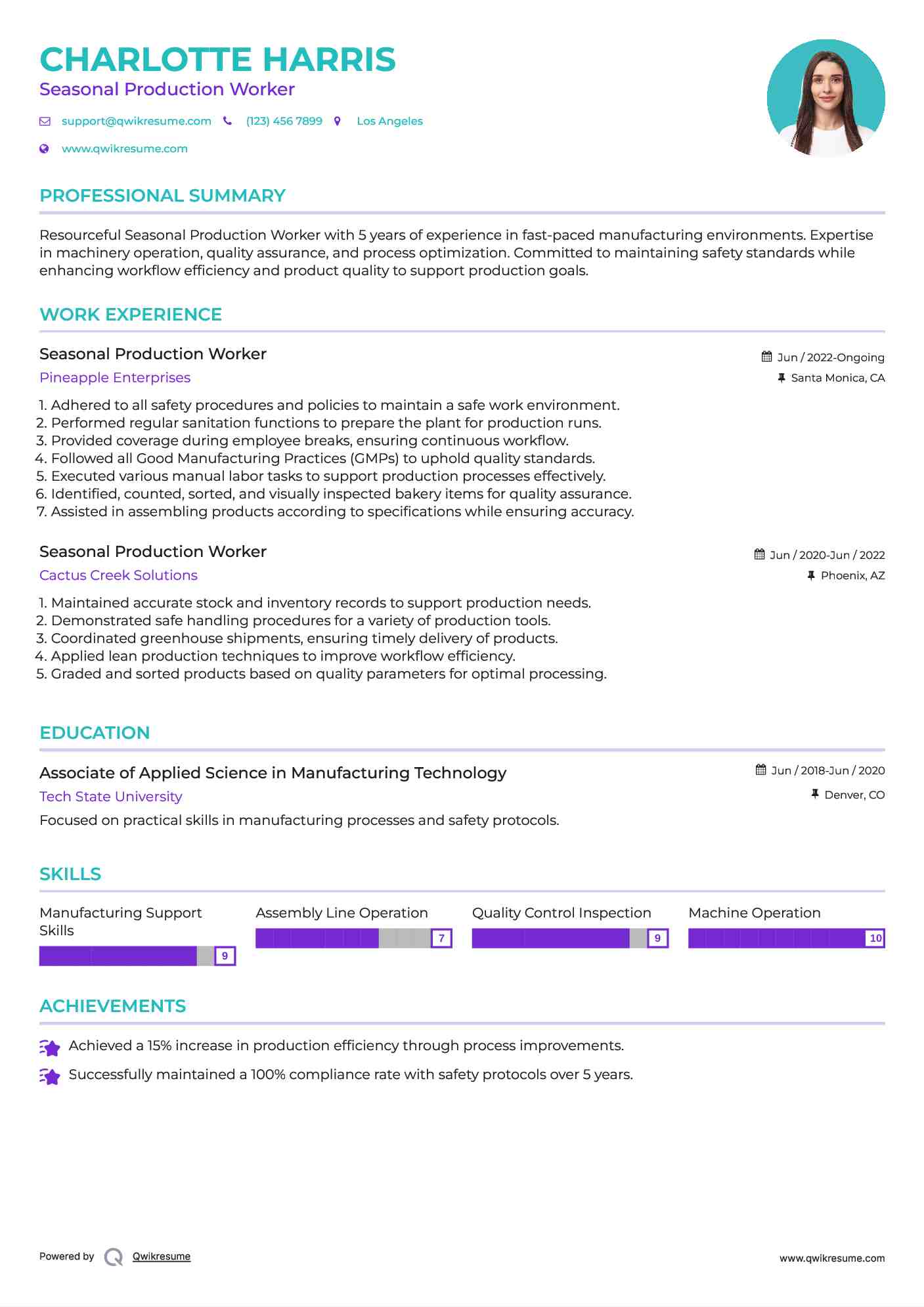 Seasonal Production Worker Resume - Seasonal Production Worker 1663644979 Pdf 