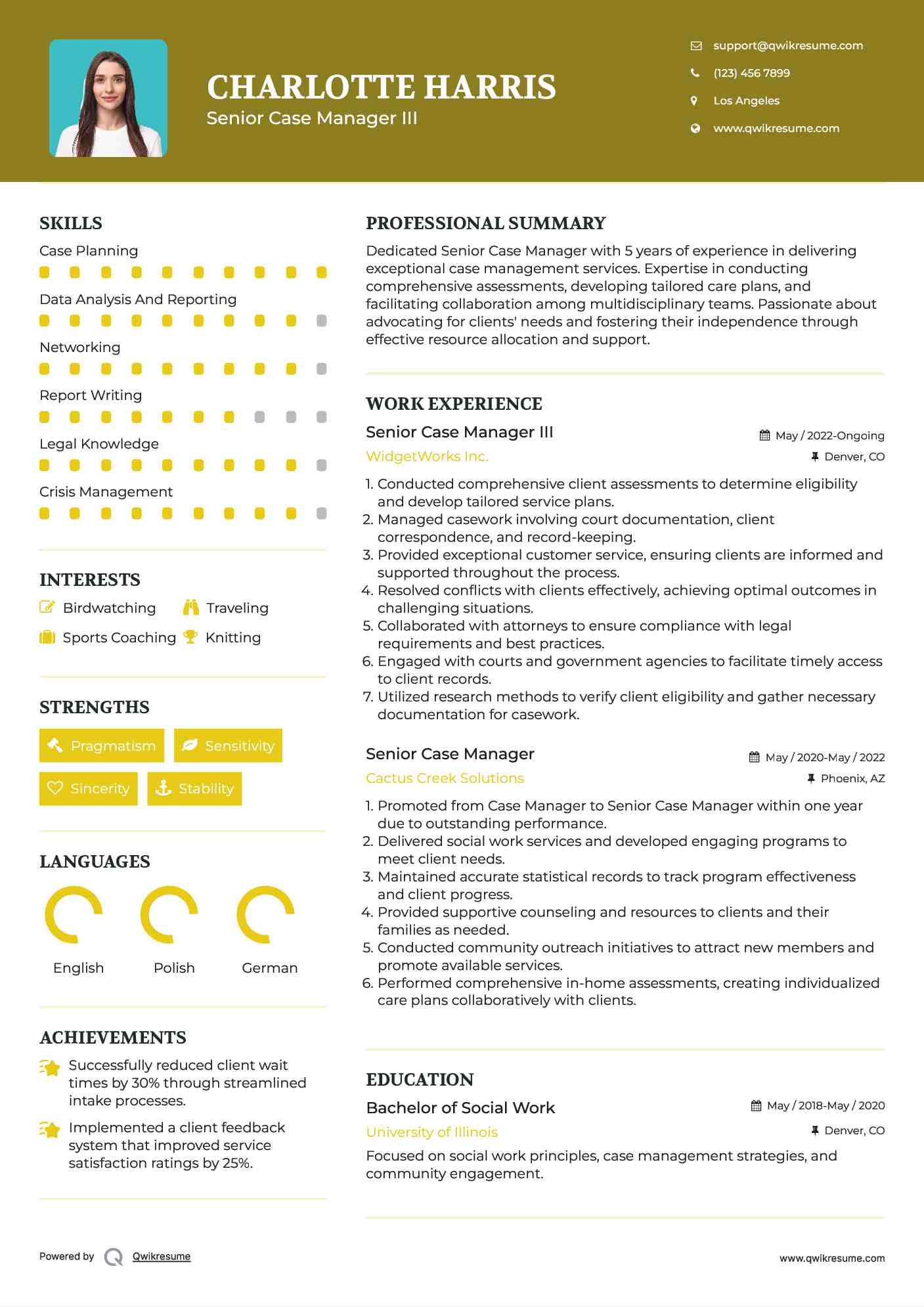 Senior Case Manager Resume Samples - Senior Case Manager 1571937106 Pdf 