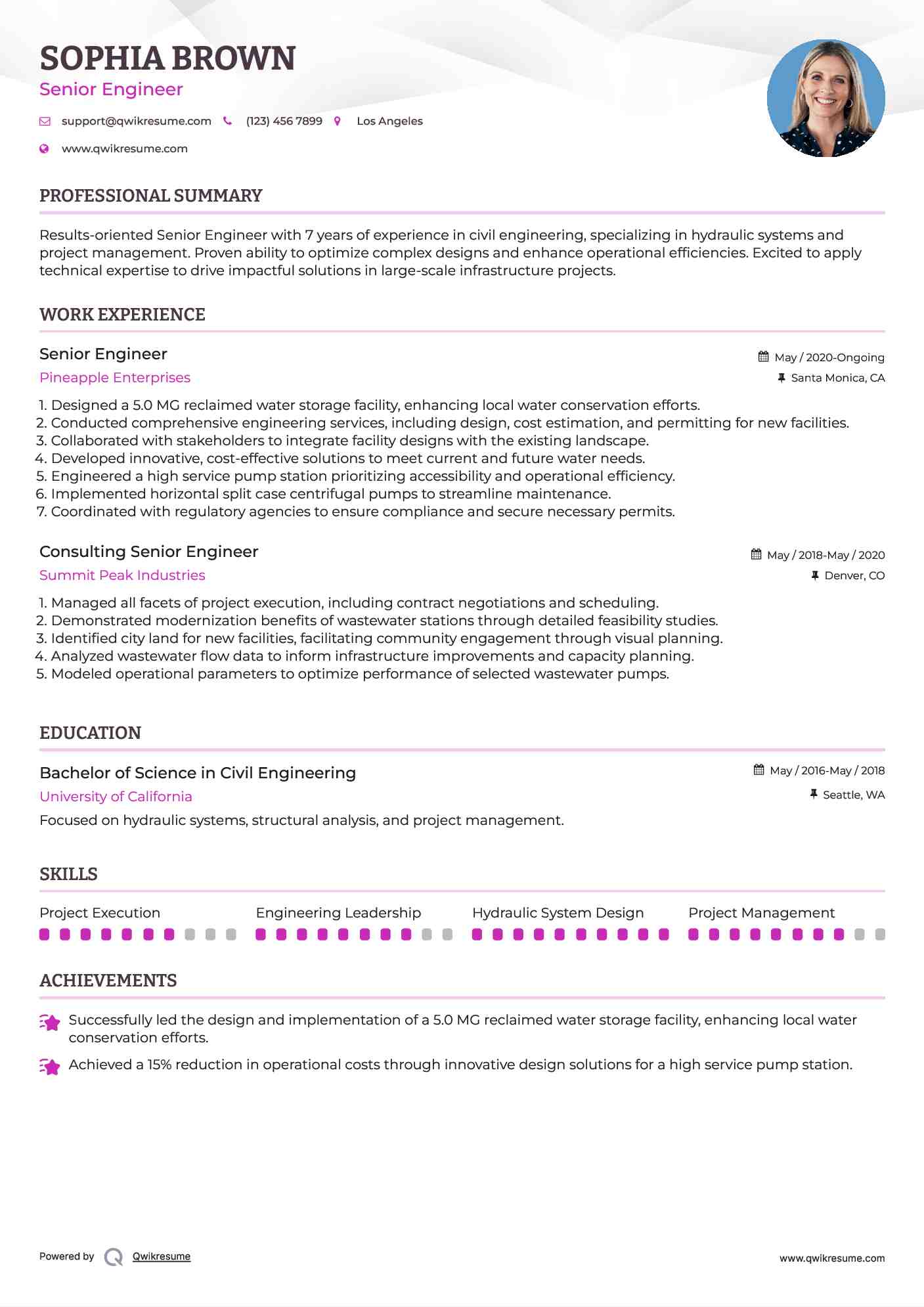 10+ Senior Engineer Resume Samples & Templates for 2025