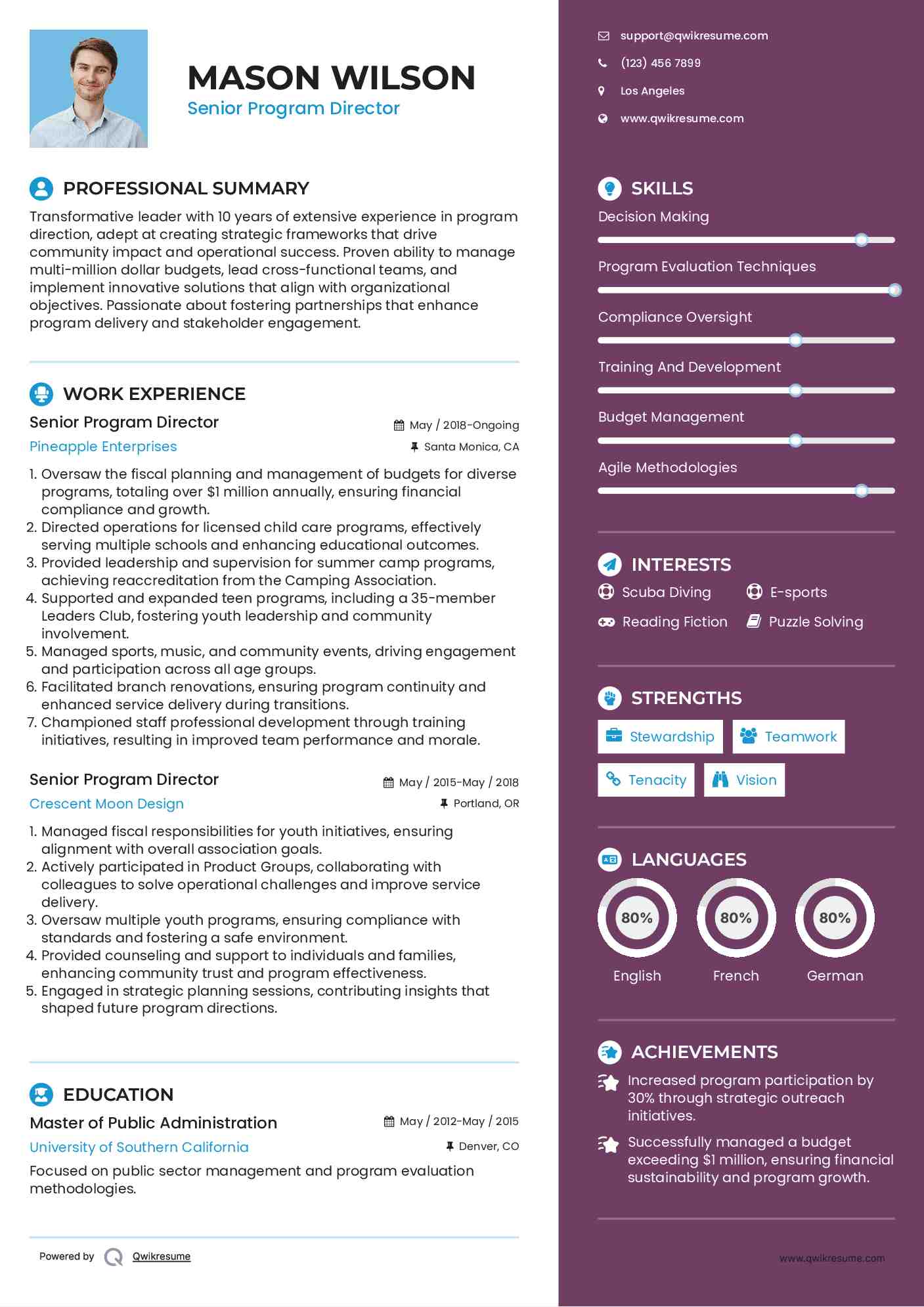 10 Senior Program Director Resume - Senior Program Director 1589287046 Pdf 