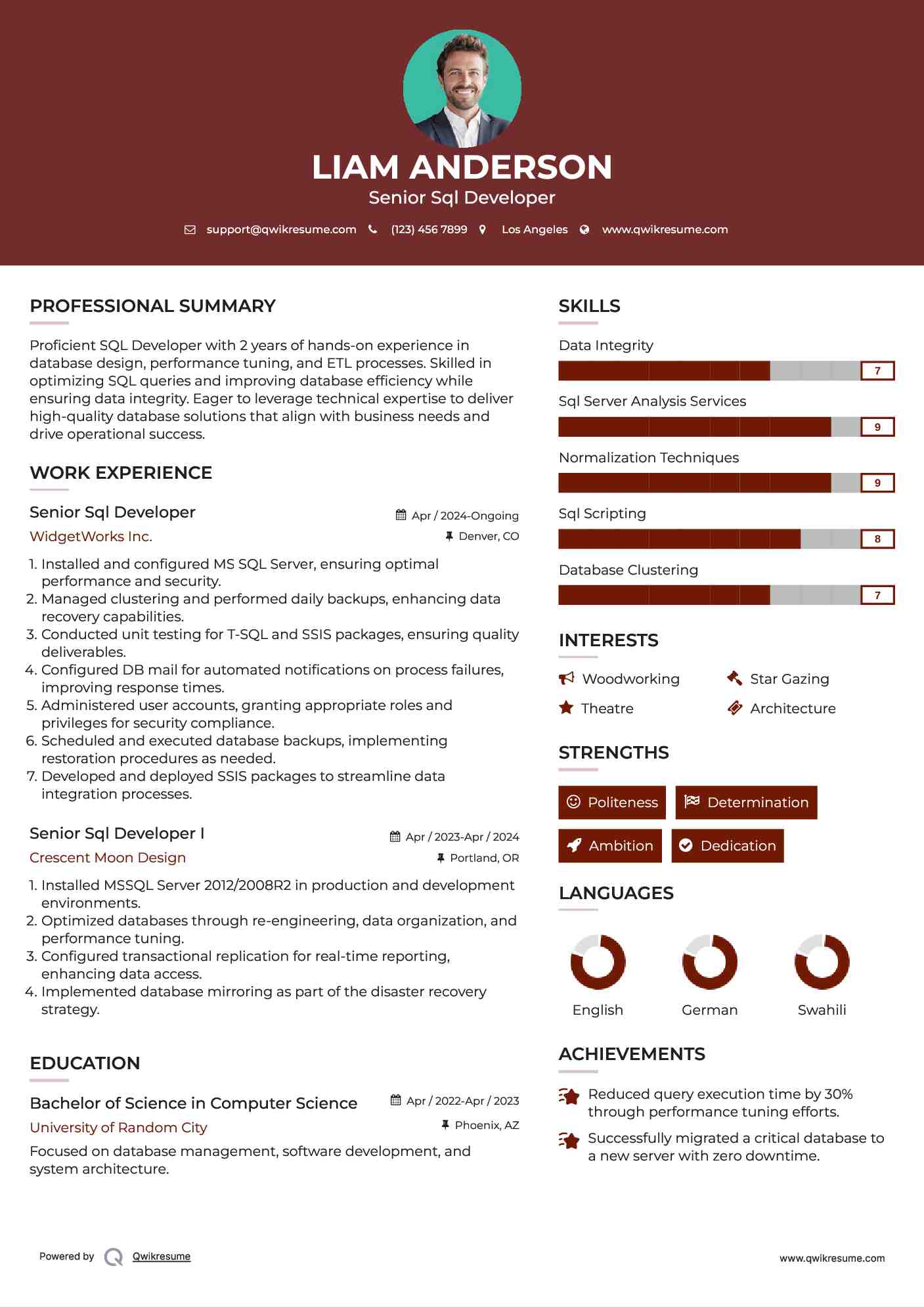 10 senior sql developer resume samples templates for 2025