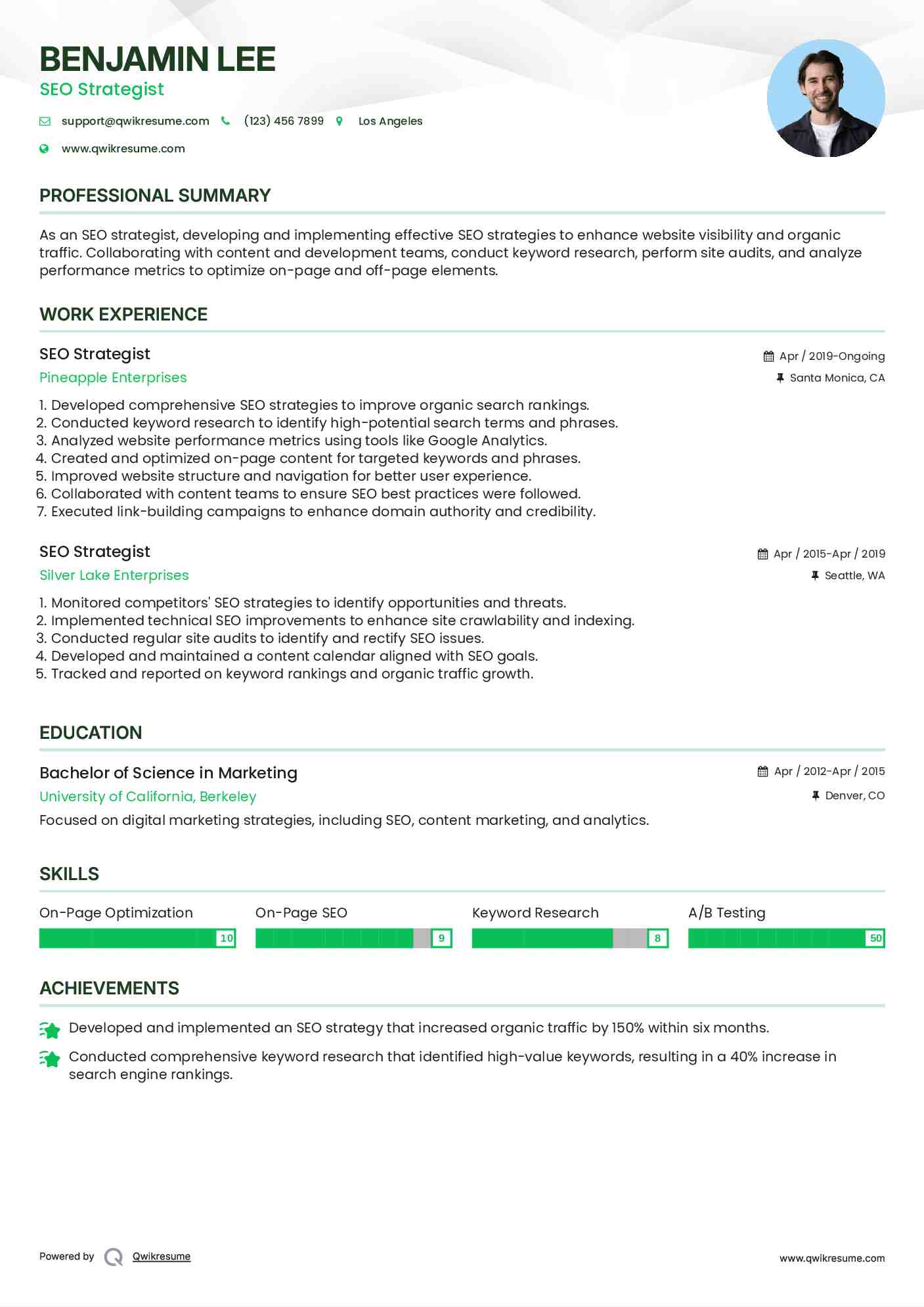 10 SEO strategist Resume Samples - Seo Strategist 1729743973 Pdf 