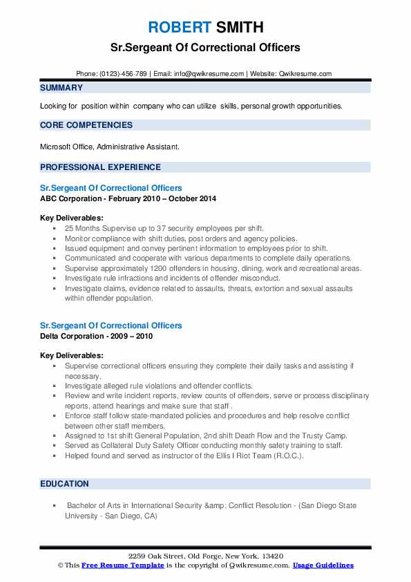Sergeant Of Correctional Officers - Sergeant Of Correctional Officers 1588923172 Pdf 