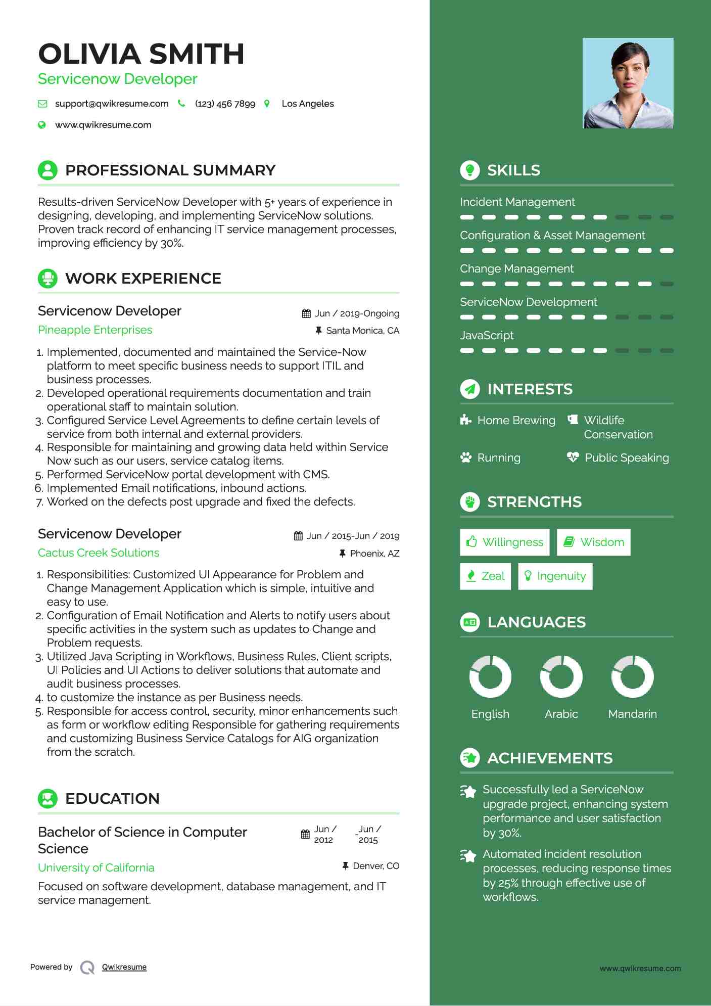 servicenow resume download