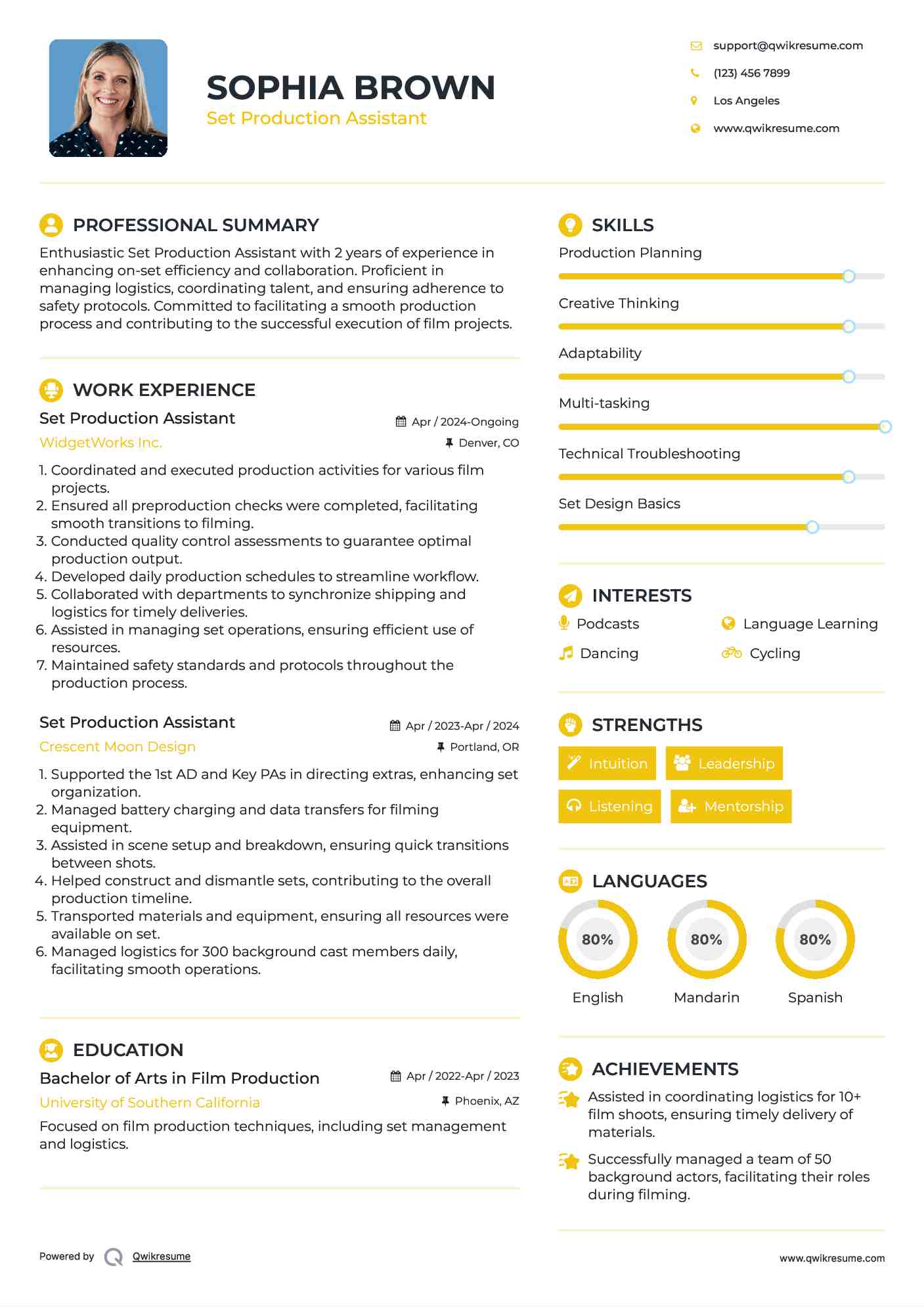 10 Set Production Assistant Resume - Set Production Assistant 1655129893 Pdf 