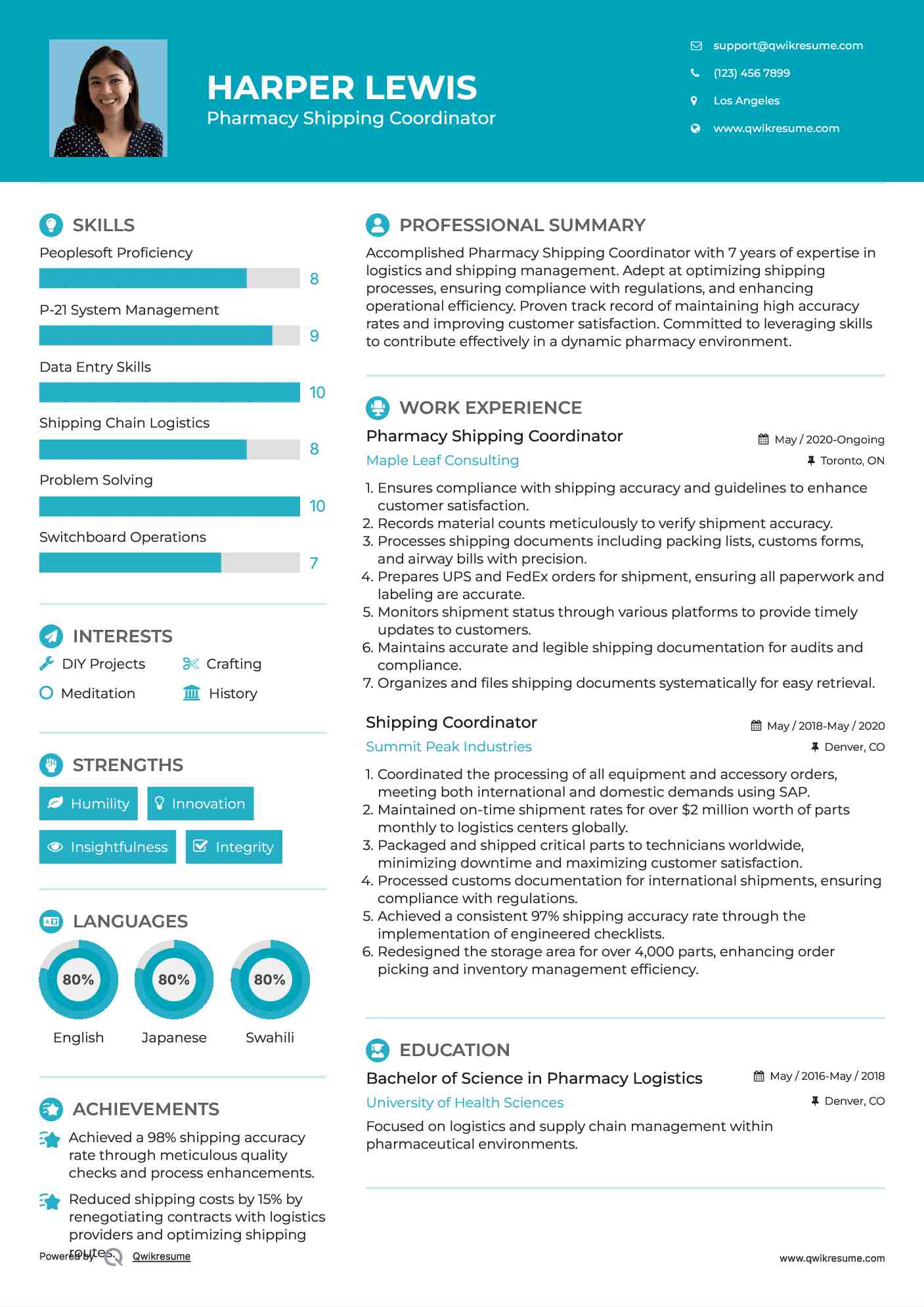 shipping coordinator resume samples qwikresume logistics coordinator resume objective