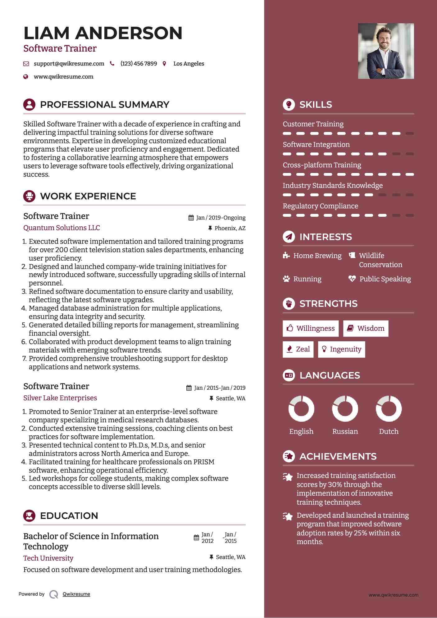 Software Trainer Resume EugeneFreed Blog