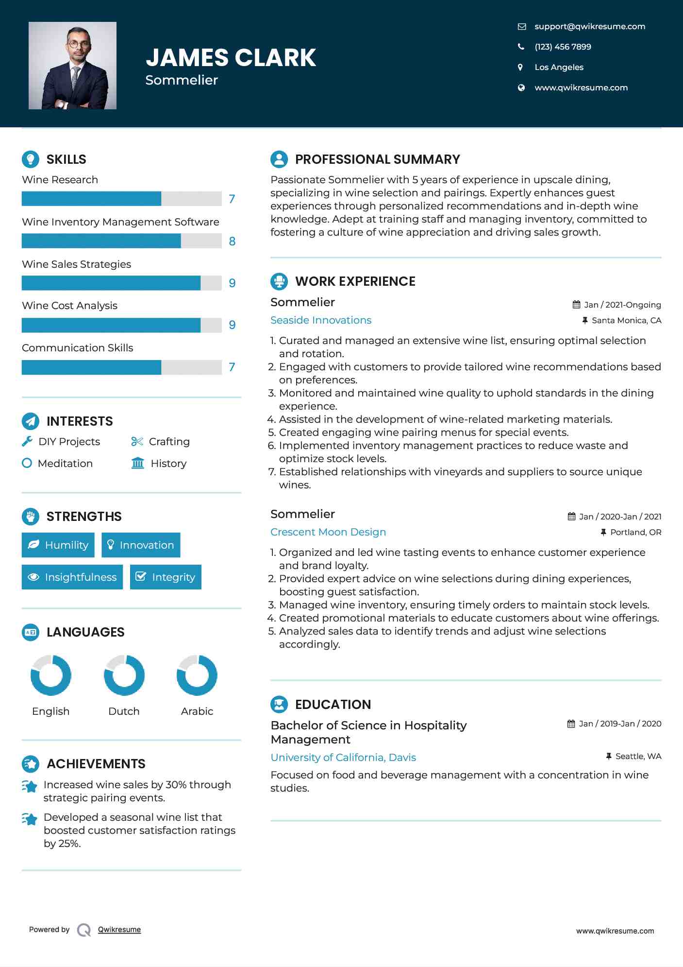 10 Sommelier Resume Samples amp - Sommelier 1599298107 Pdf