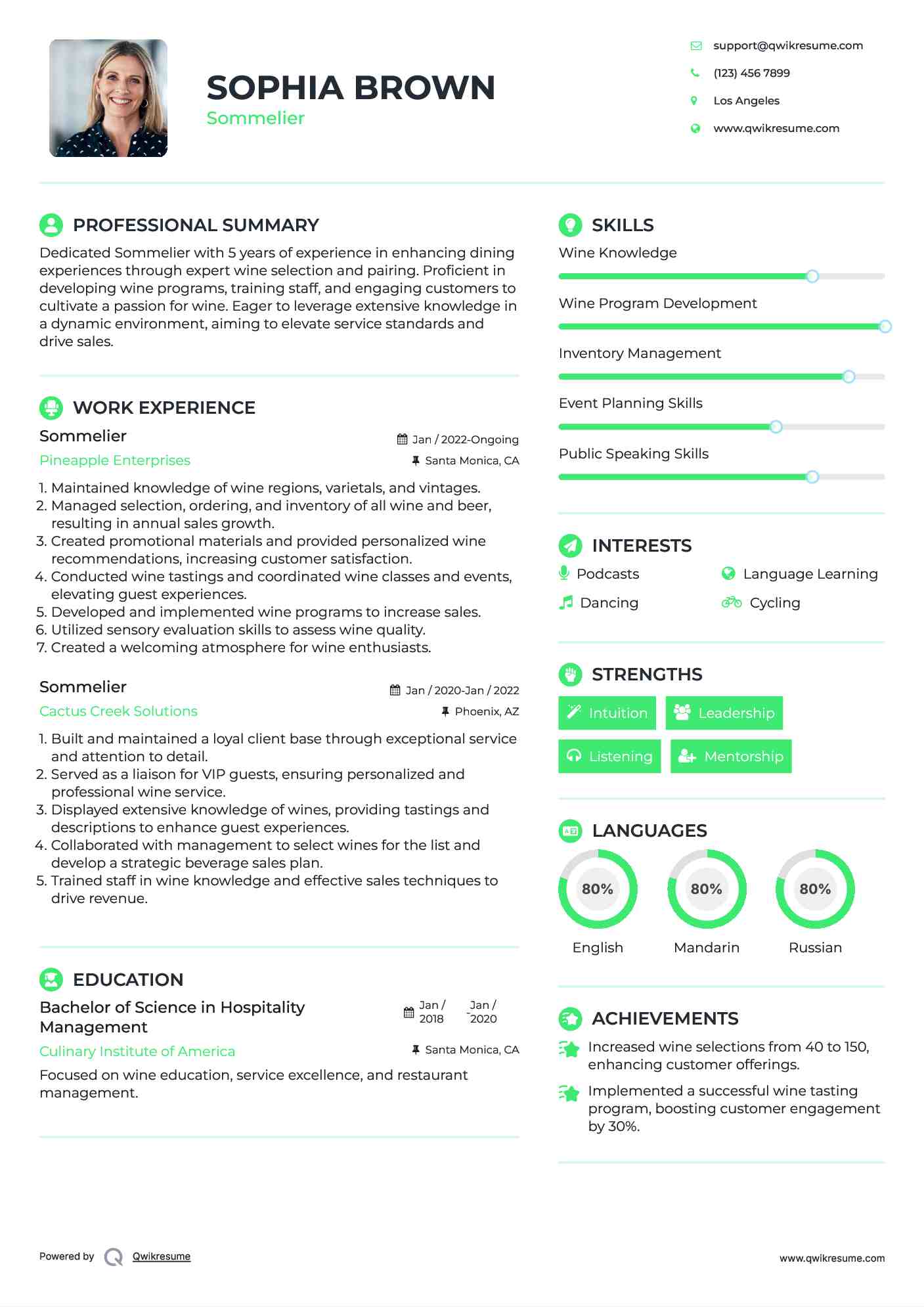 10 Sommelier Resume Samples amp - Sommelier 1599298144 Pdf