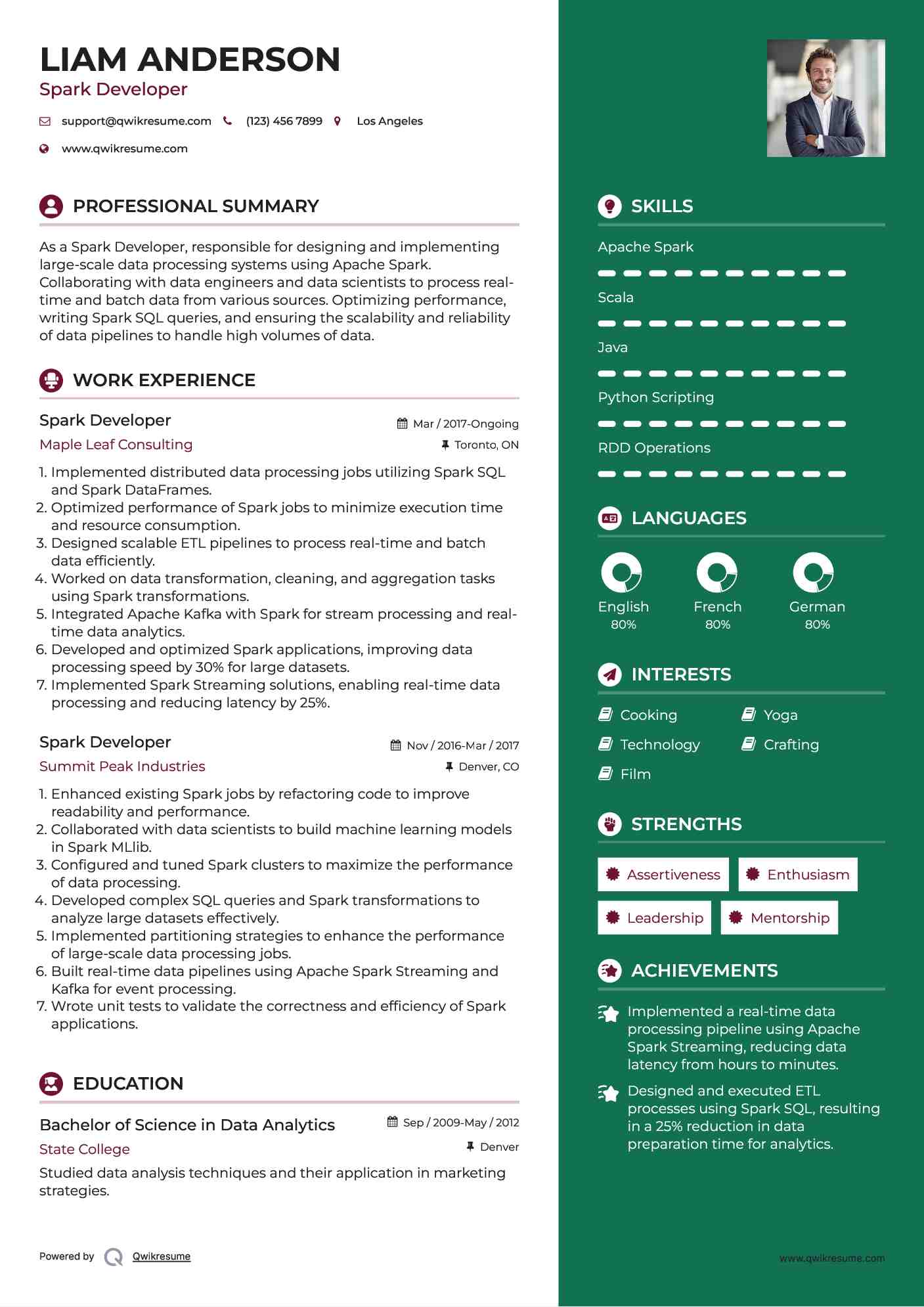 Spark Developer Resume Format