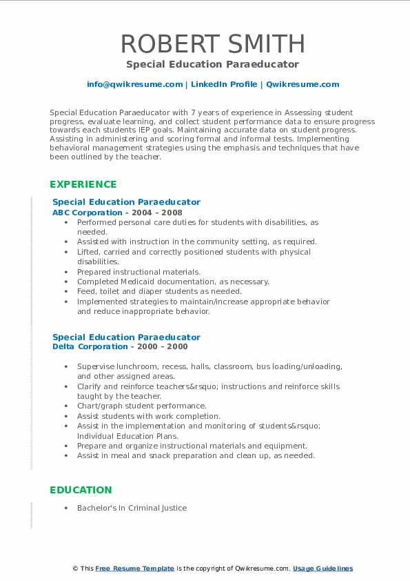 Special Education Paraeducator - Special Education Paraeducator 1665586836 Pdf 