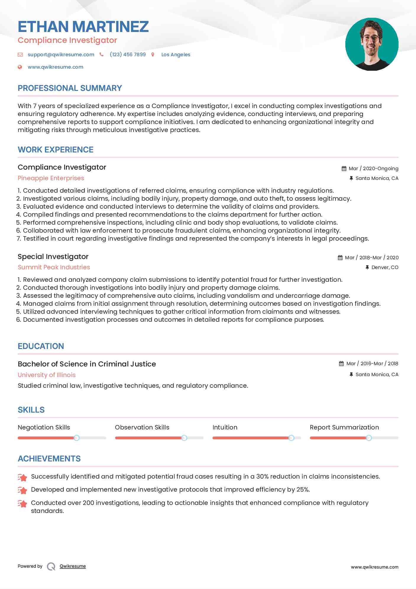 Special Investigator Resume Samples QwikResume Special Investigator Resume Samples QwikResume