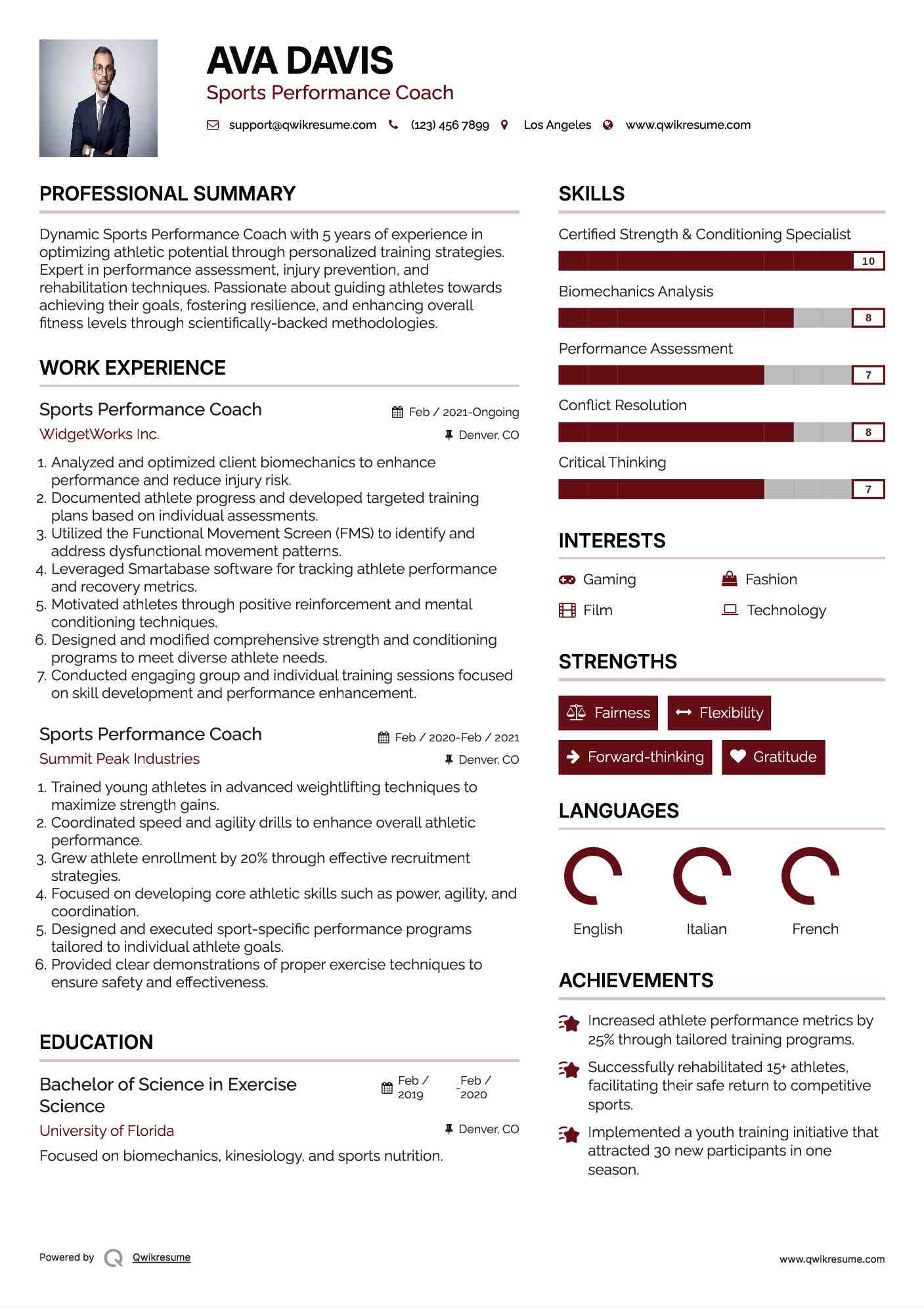 10 Sports Performance Coach Resume - Sports Performance Coach 1642385972 Pdf 