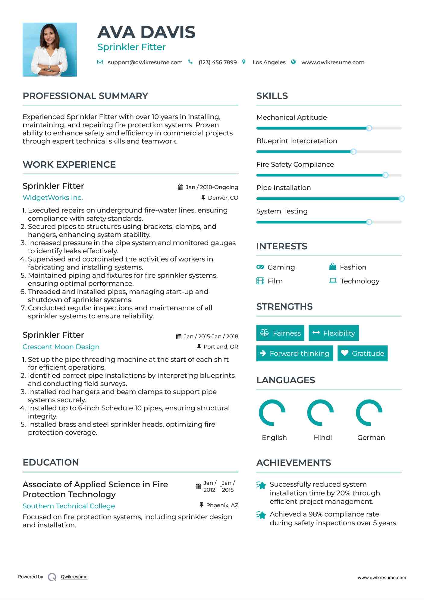 verification installation sprinkler