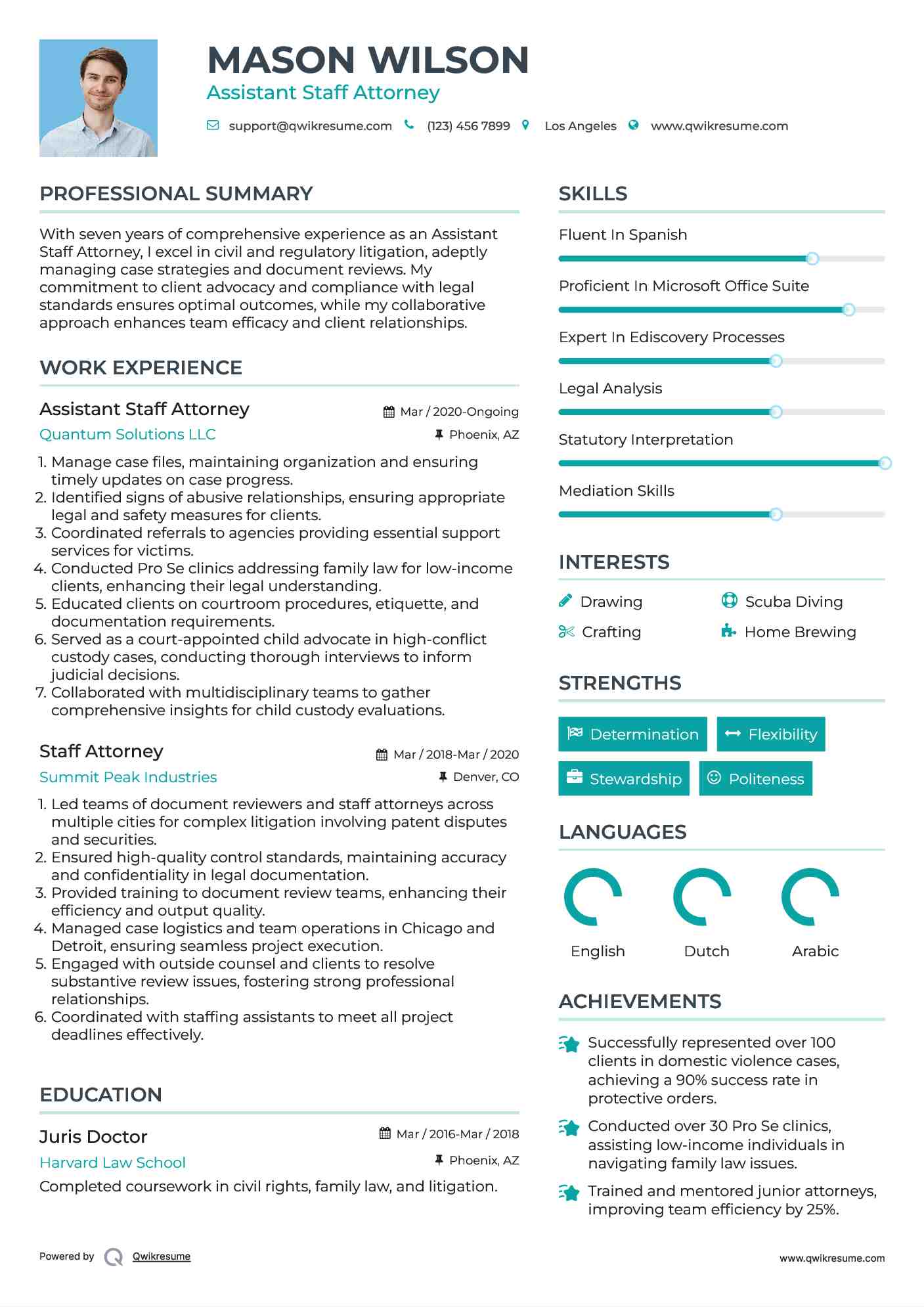 Assistant Staff Attorney Resume Format