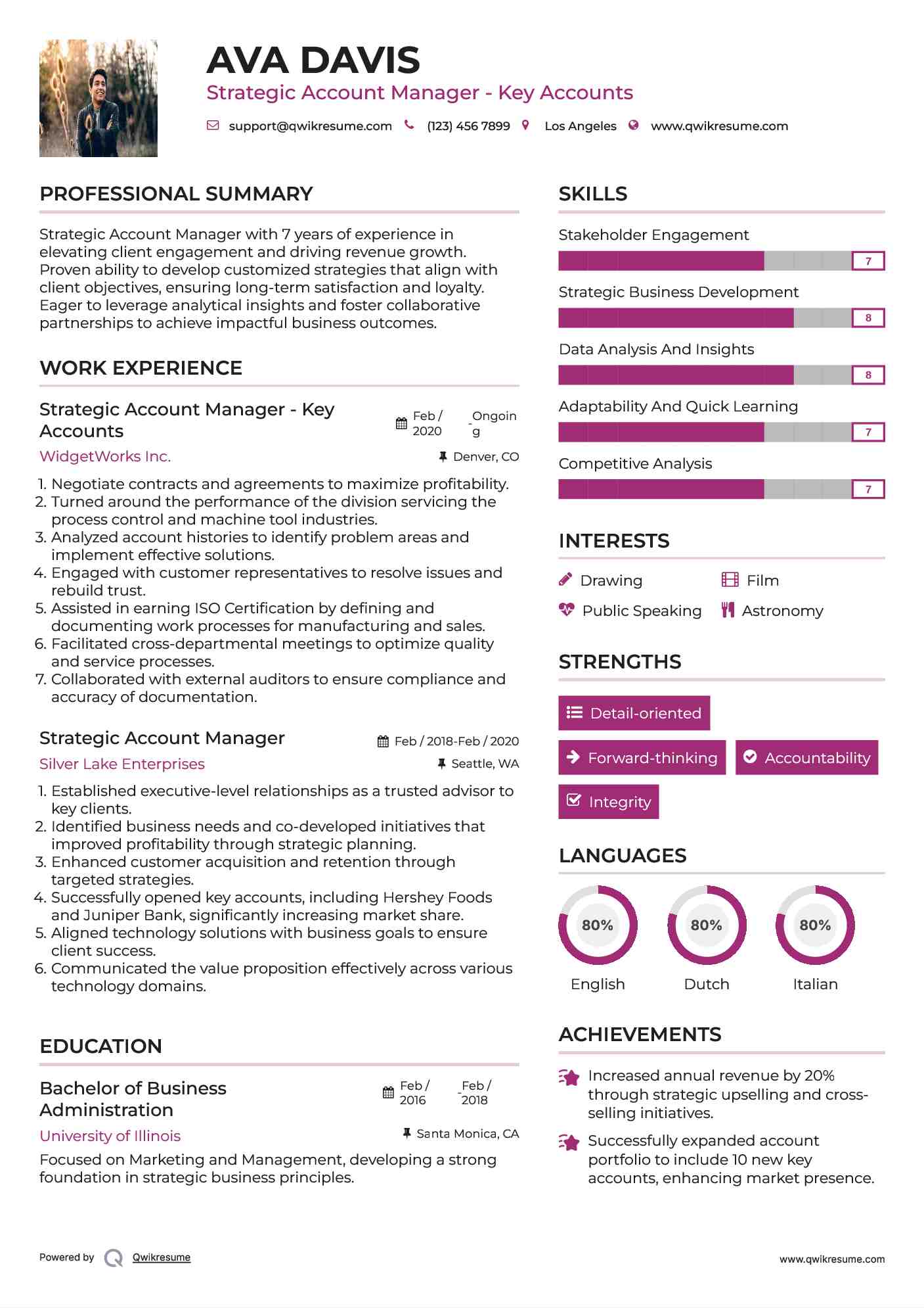 strategic account manager resume samples qwikresume strategic account manager resume