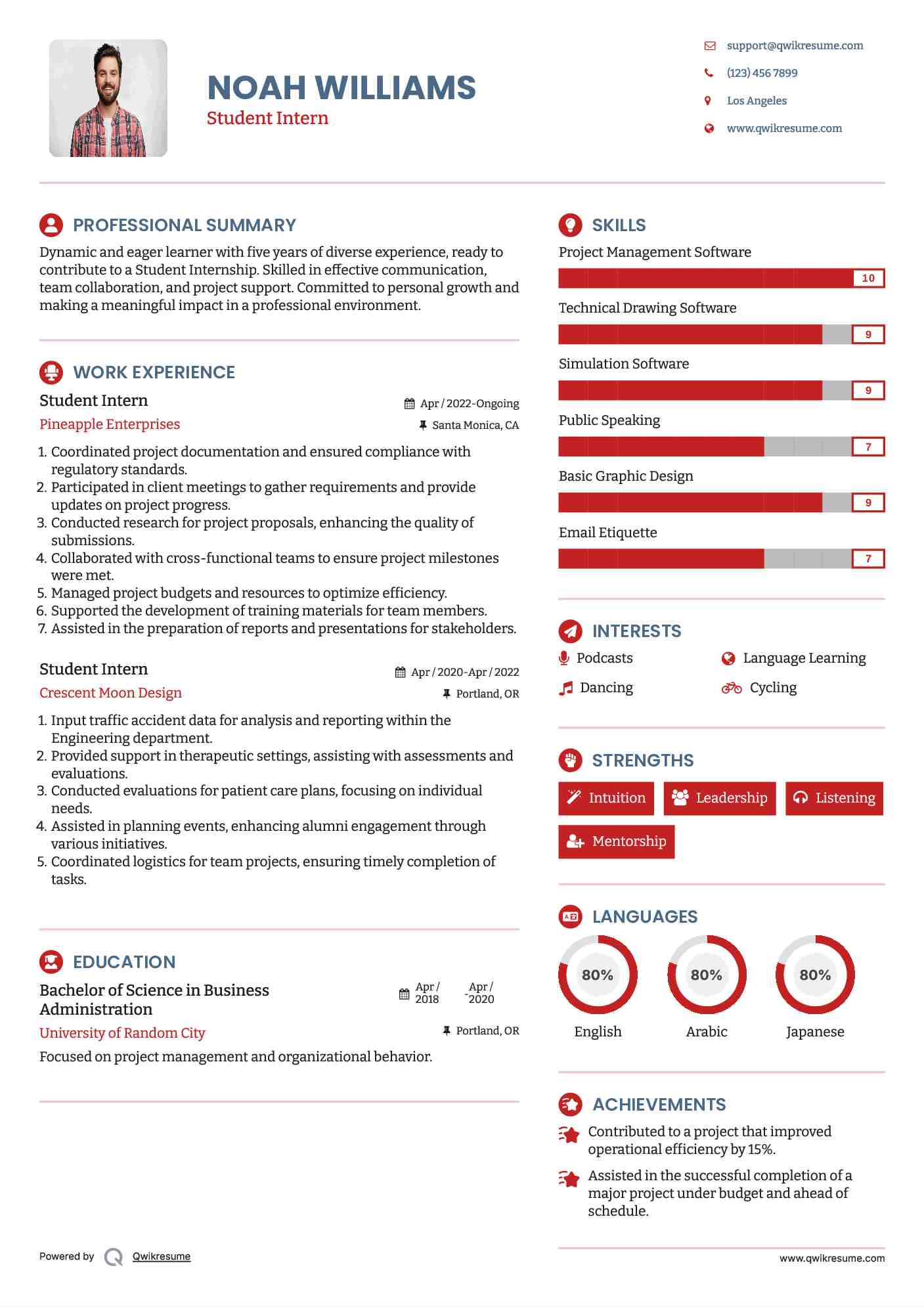 10 Student Intern Resume Samples - Student Intern 1590978499 Pdf 