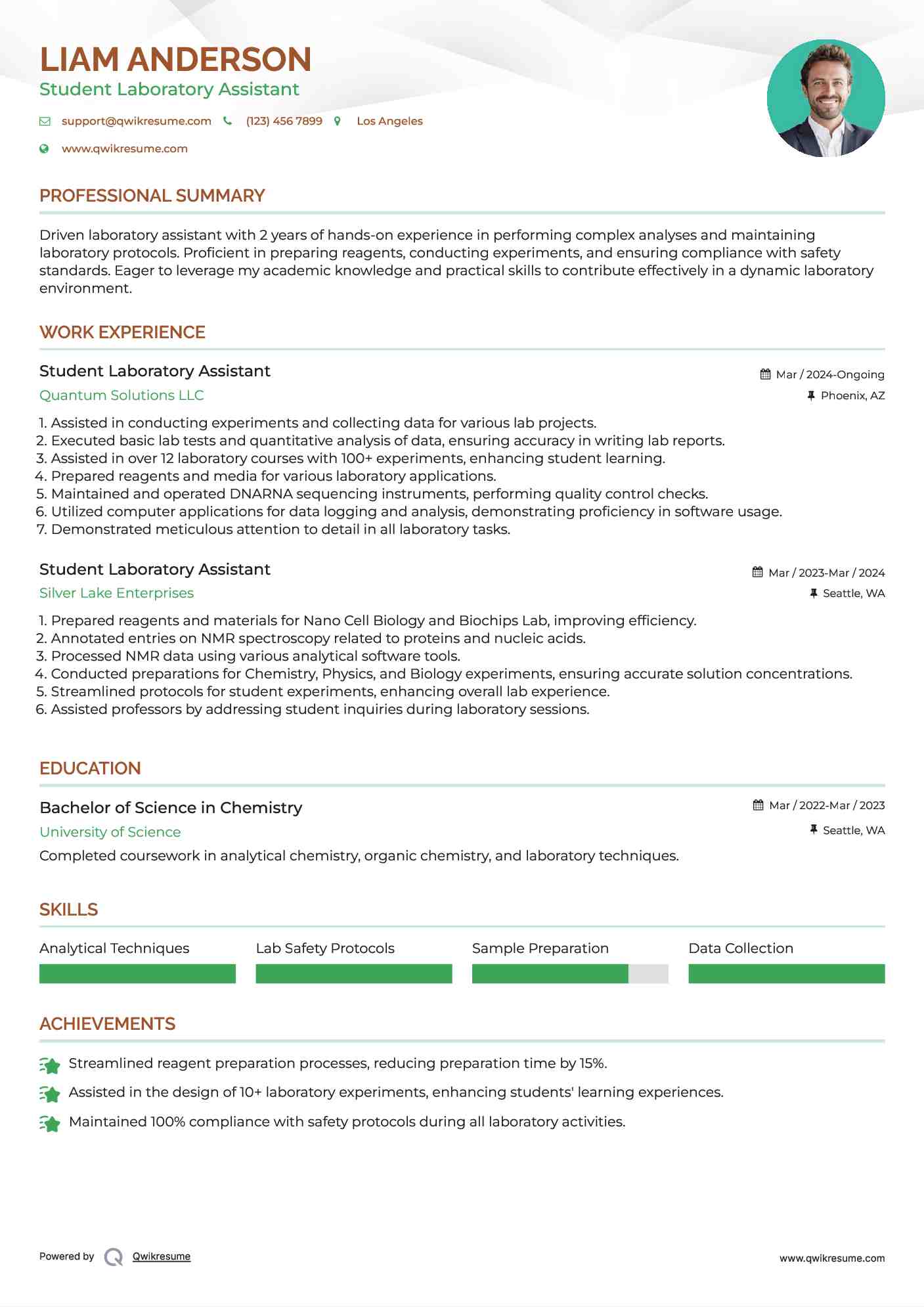 10 Student Lab Assistant Resume - Student Laboratory Assistant 1643590404 Pdf