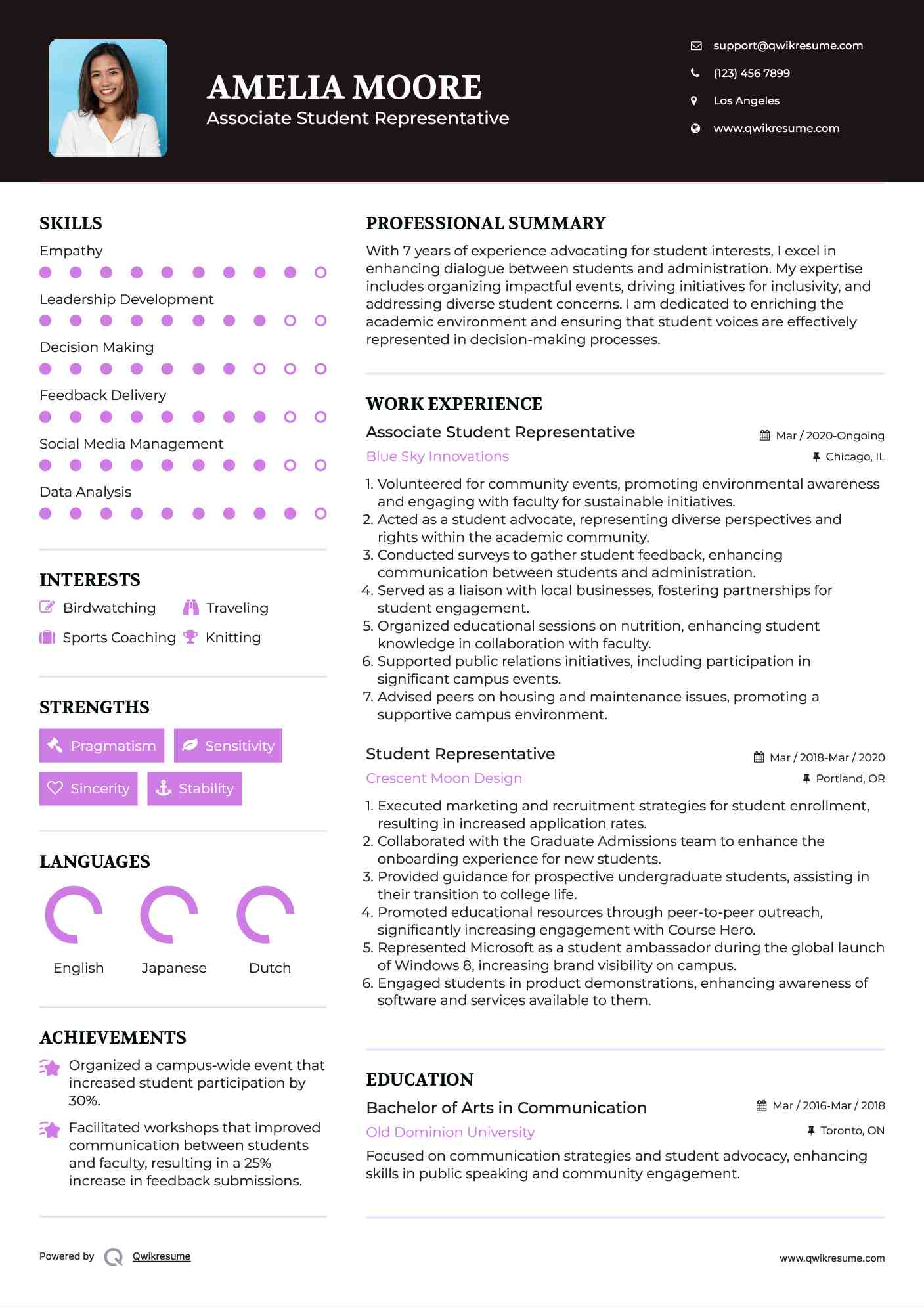 10+ Student Representative Resume Samples & Templates for 2025