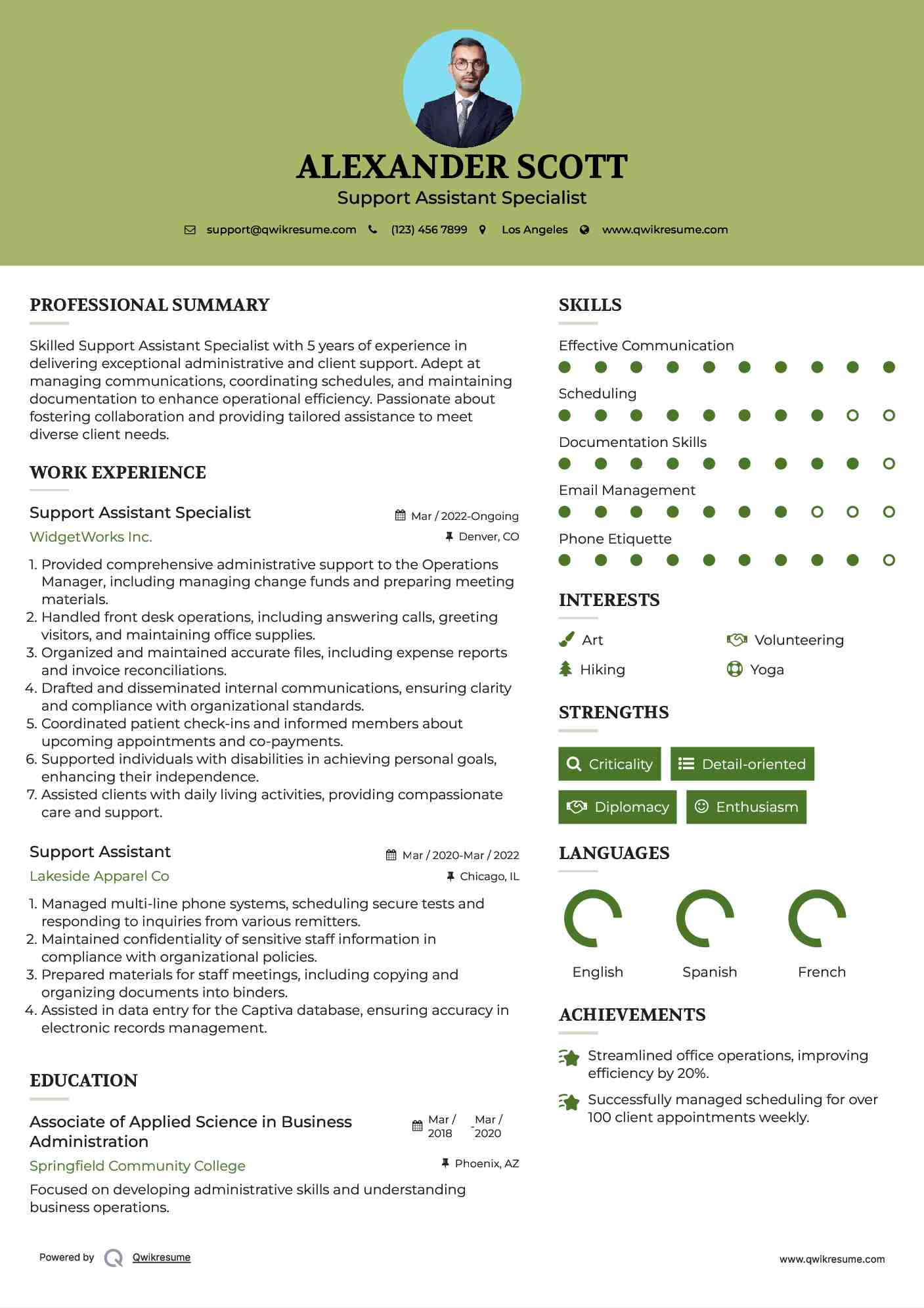 10 Support Assistant Resume Samples Templates For 2025