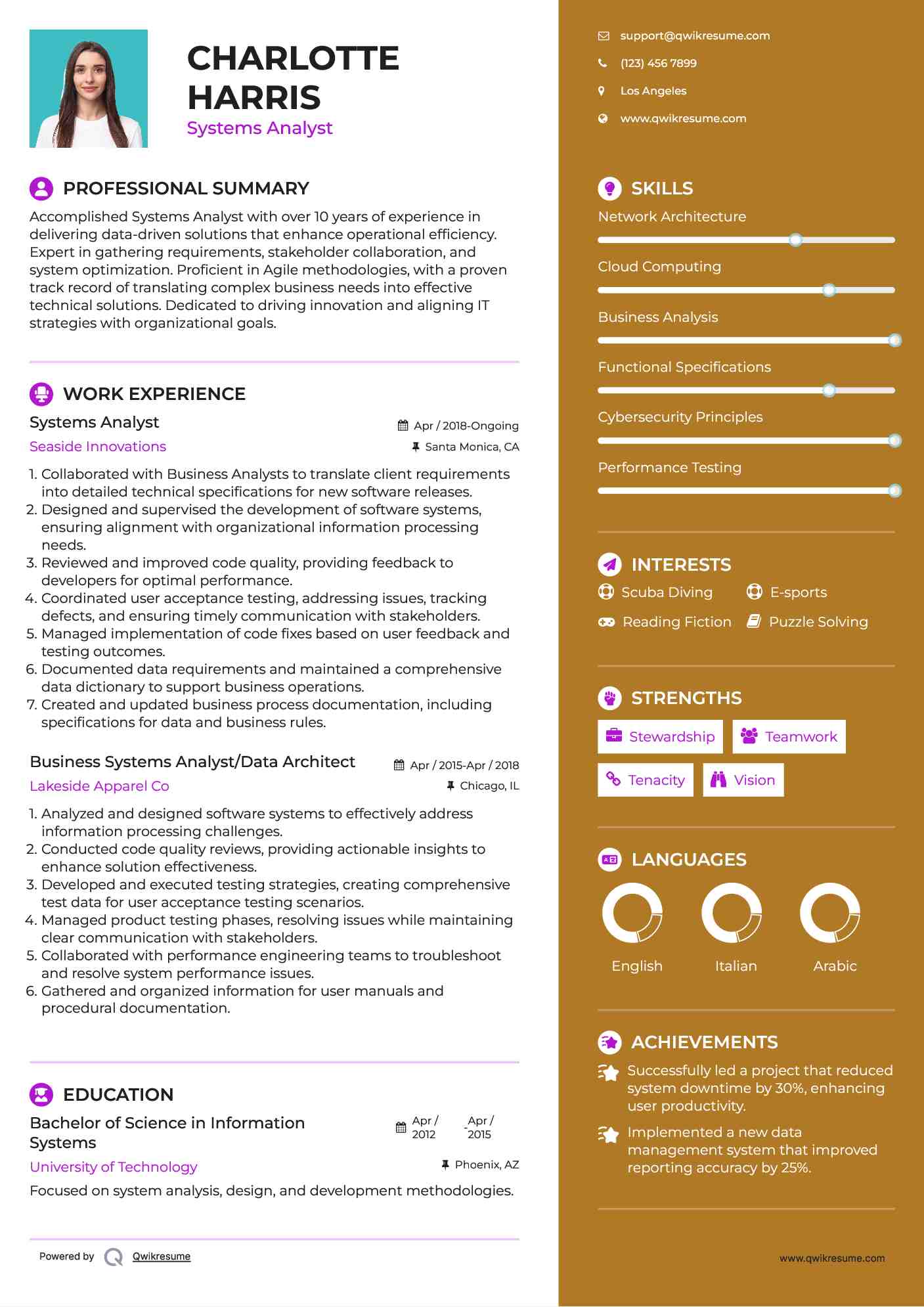 10 Systems Analyst Resume Samples - Systems Analyst 1565005001 Pdf