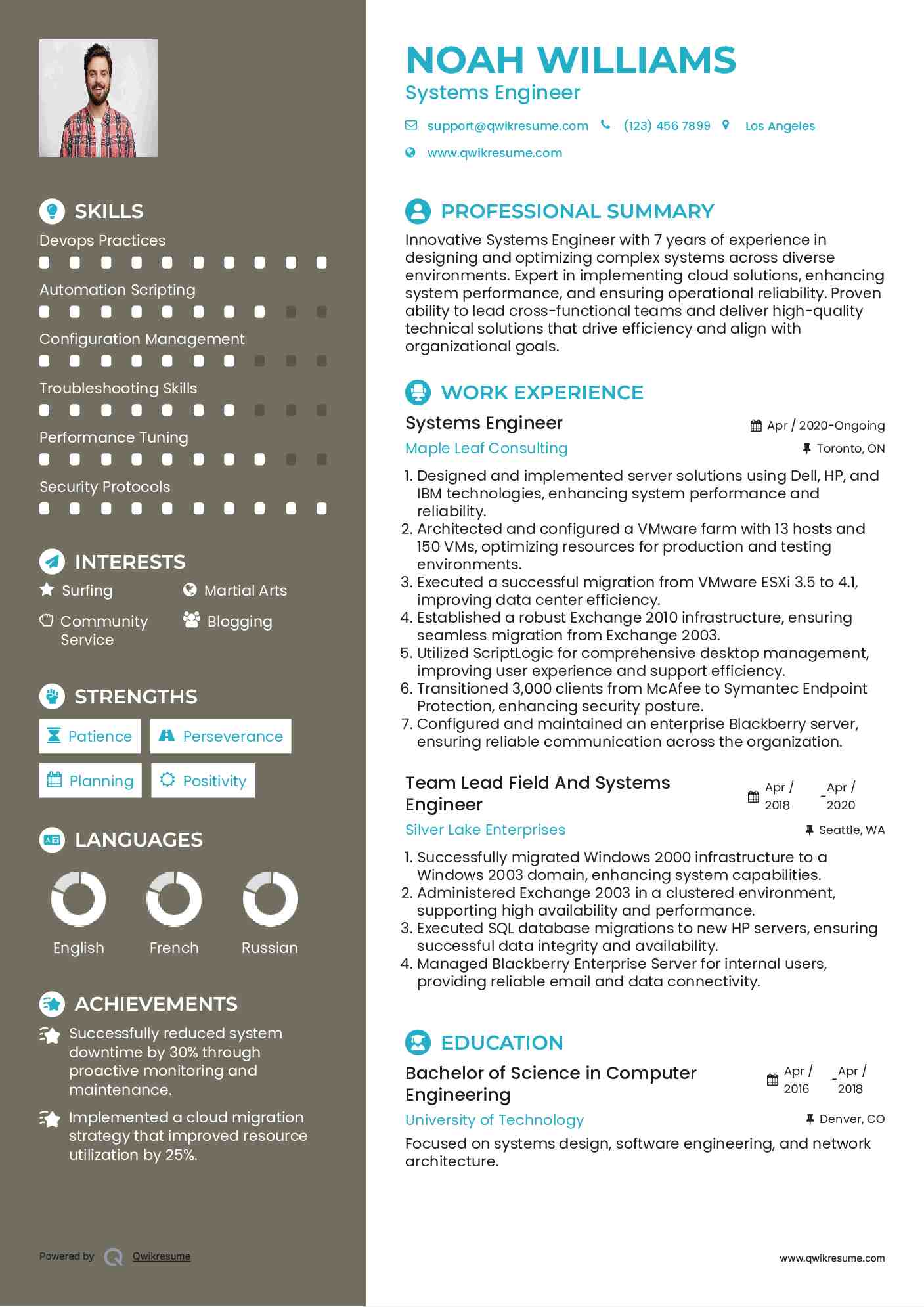 Systems Engineer Resume Model