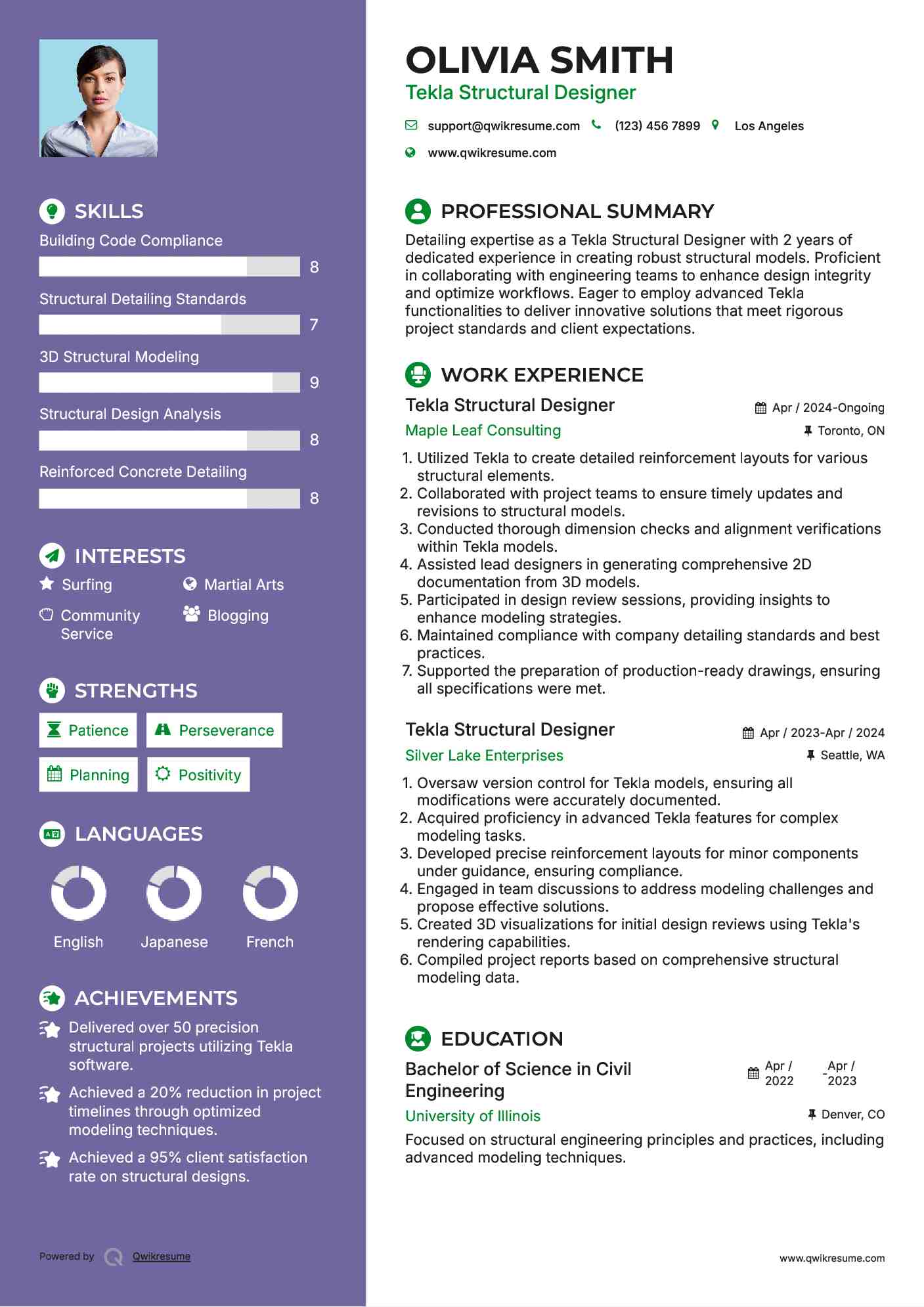 Tekla Structural Designer Resume Template