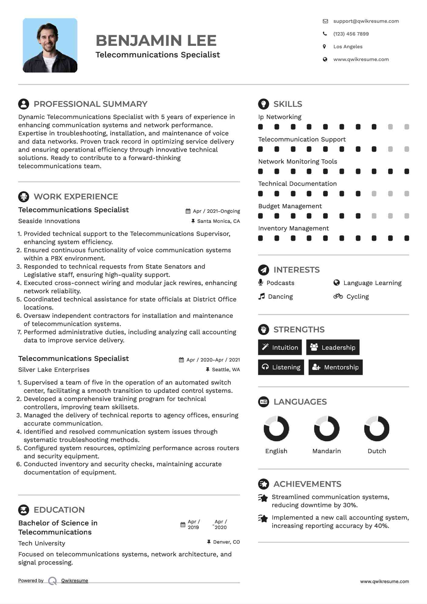 10 Telecommunications Specialist - Telecommunications Specialist 1568645406 Pdf 