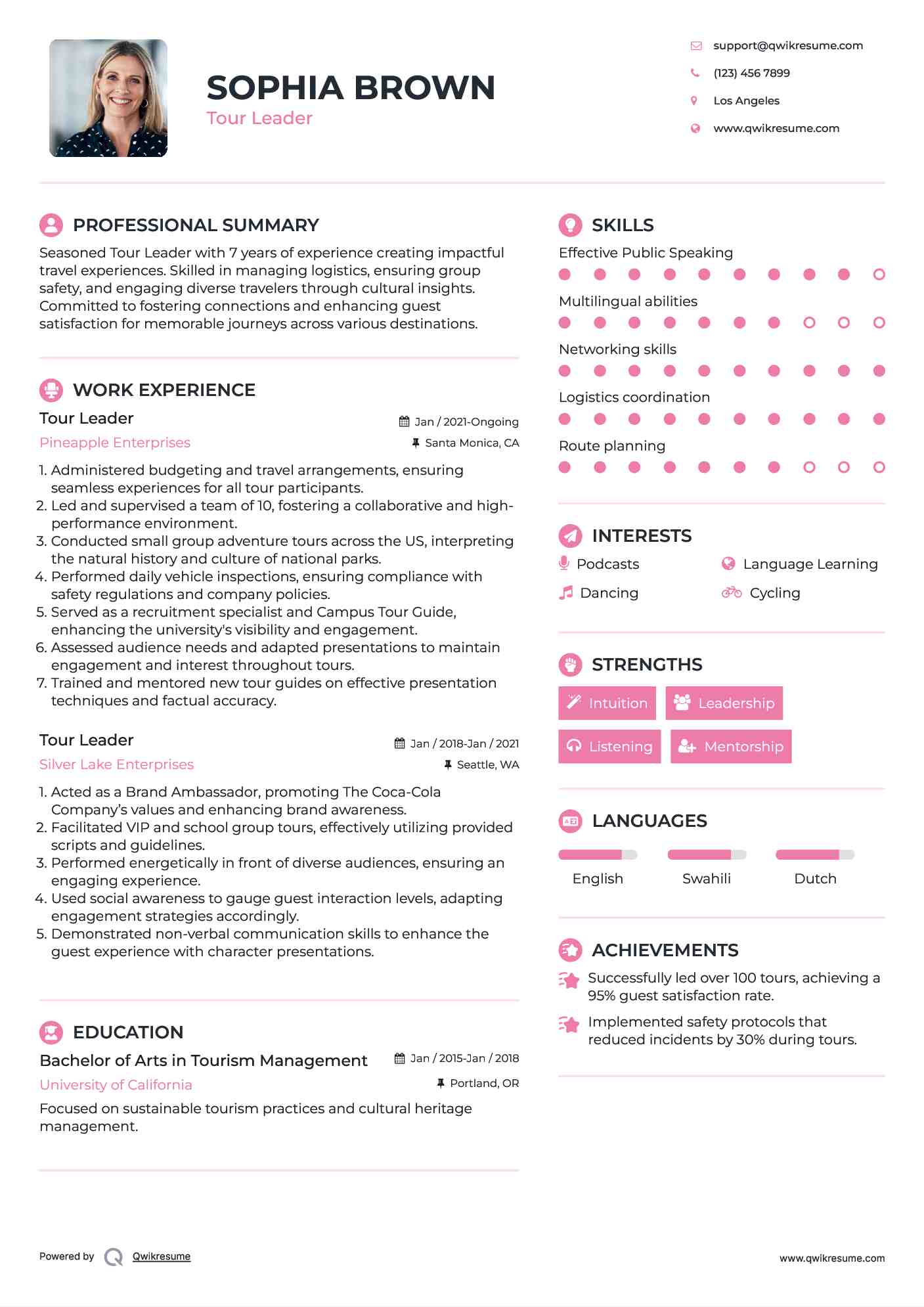 10 Tour Leader Resume Samples - Tour Leader 1665045014 Pdf 