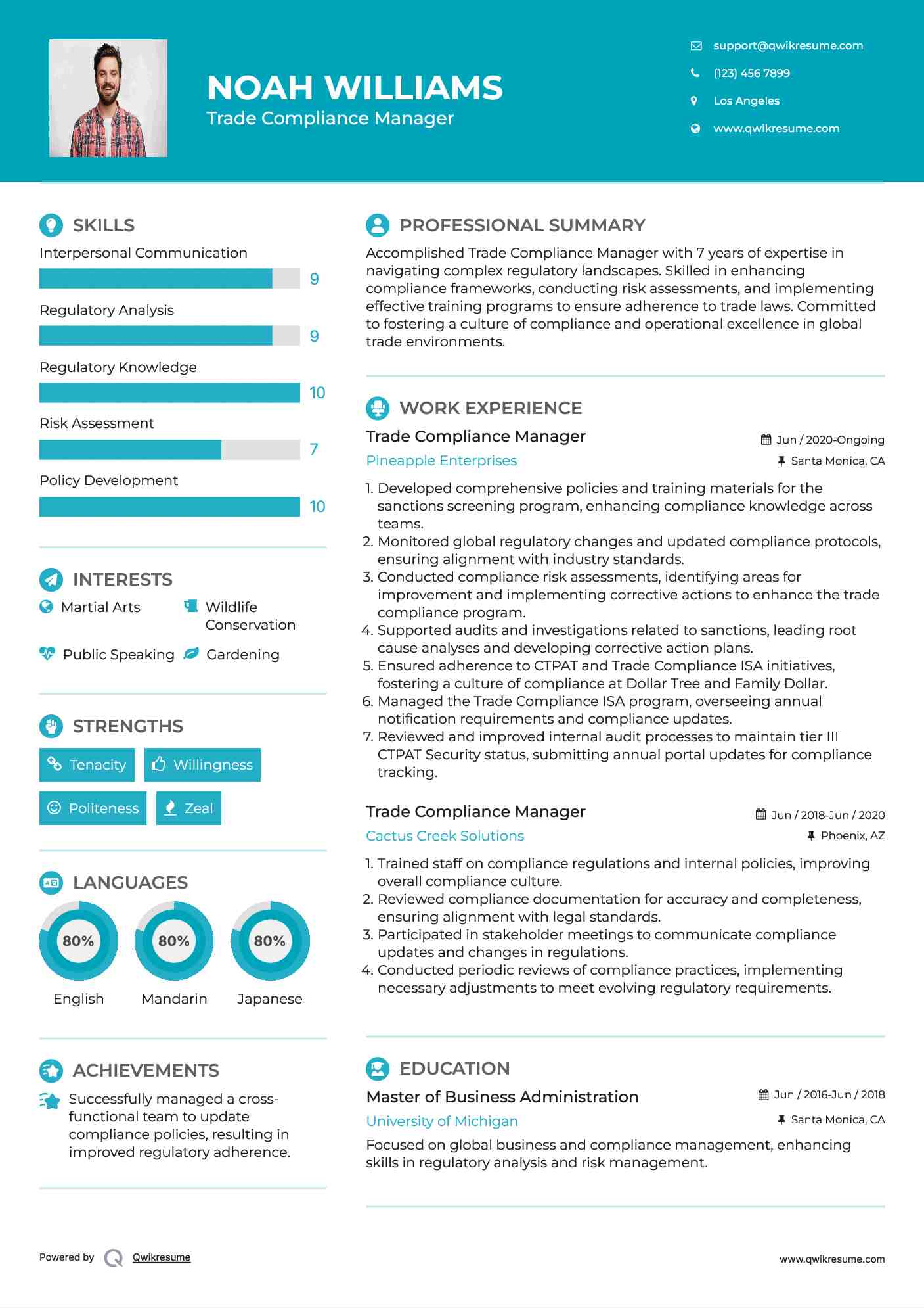 trade-compliance-manager-resume-samples-qwikresume