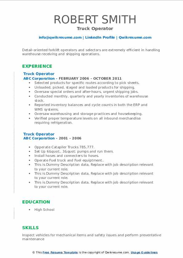 37+ Shipping And Receiving Forklift Operator Job Description Background