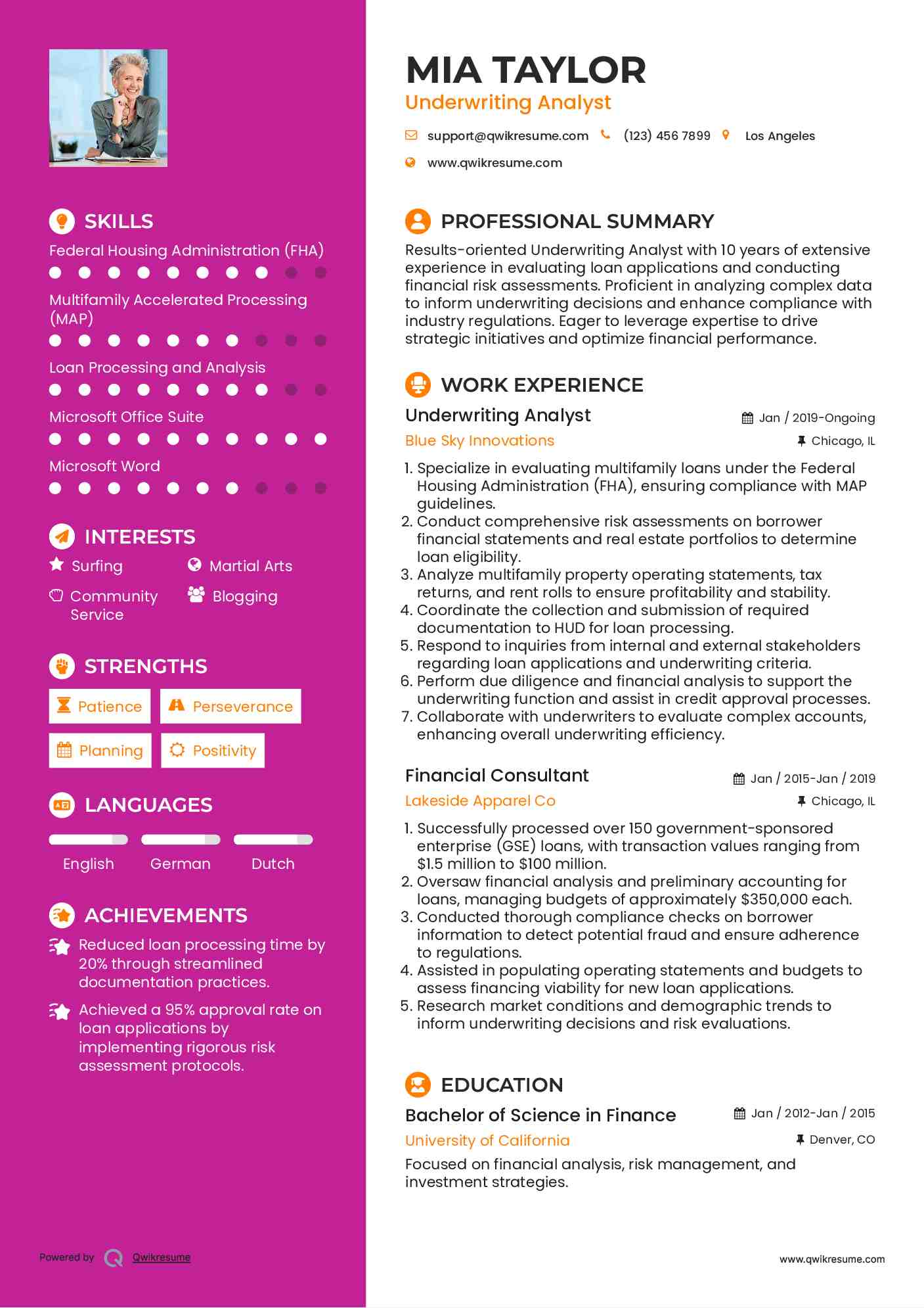 underwriting analyst underwriting analyst resume