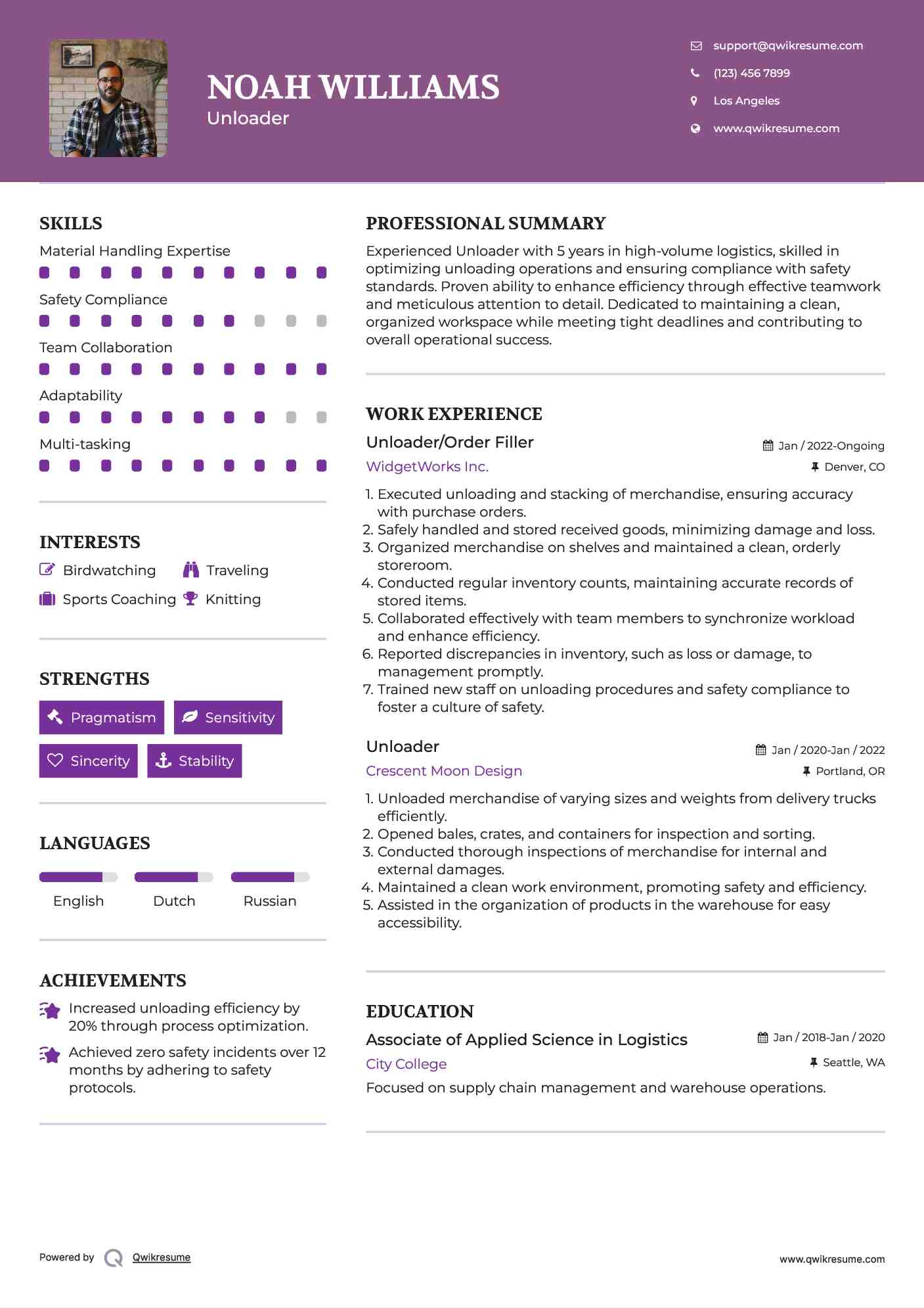 10 Unloader Resume Samples amp Templates - Unloader 1570902240 Pdf