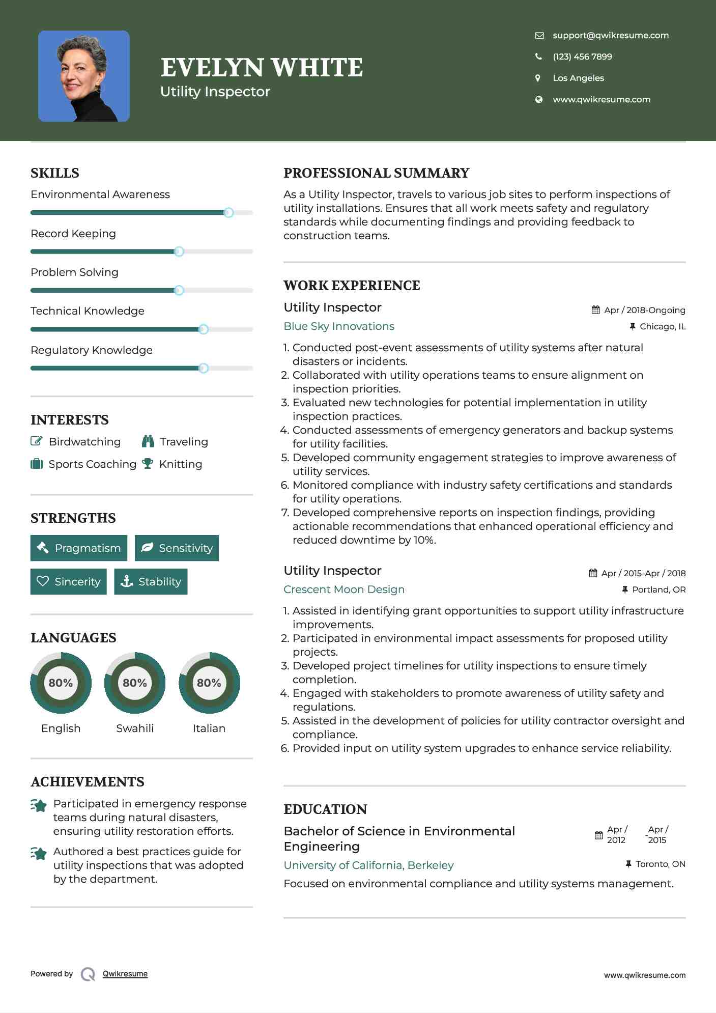 10+ Utility Inspector Resume Samples & Templates for 2025