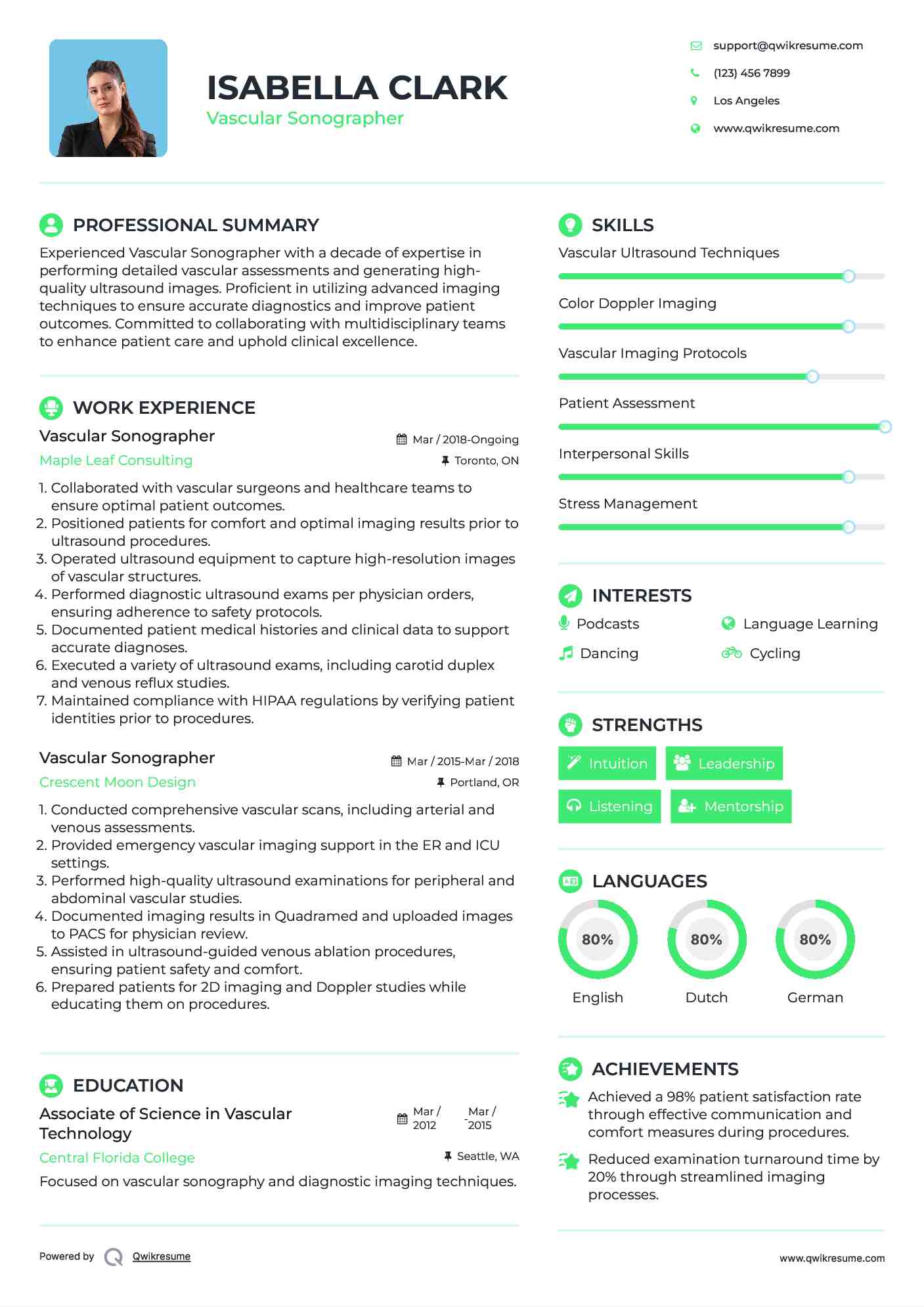 10 Vascular Sonographer Resume - Vascular Sonographer 1615449120 Pdf