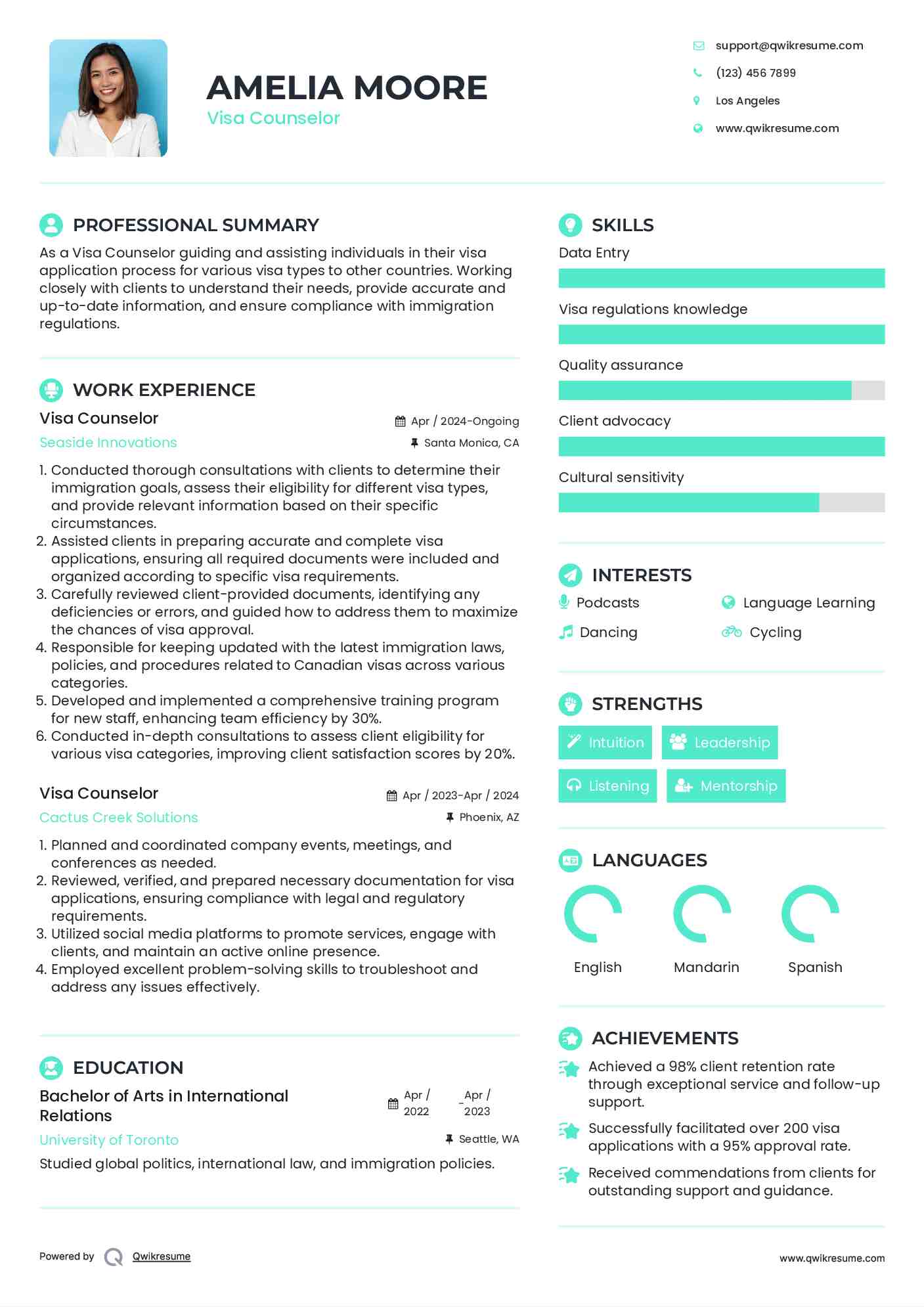 10 Visa Counselor Resume Samples - Visa Counselor 1733143392 Pdf