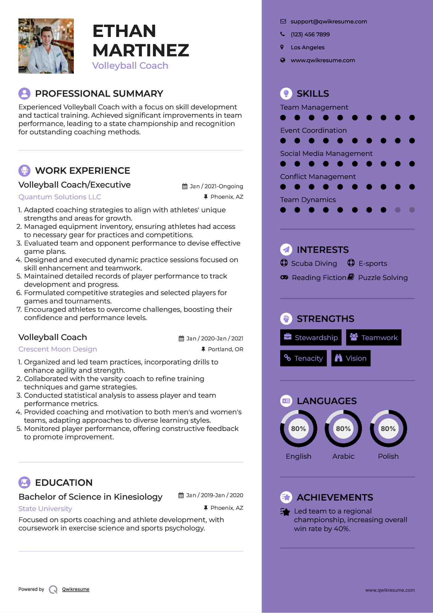 10 Volleyball Coach Resume Samples - Volleyball Coach 1589454833 Pdf 