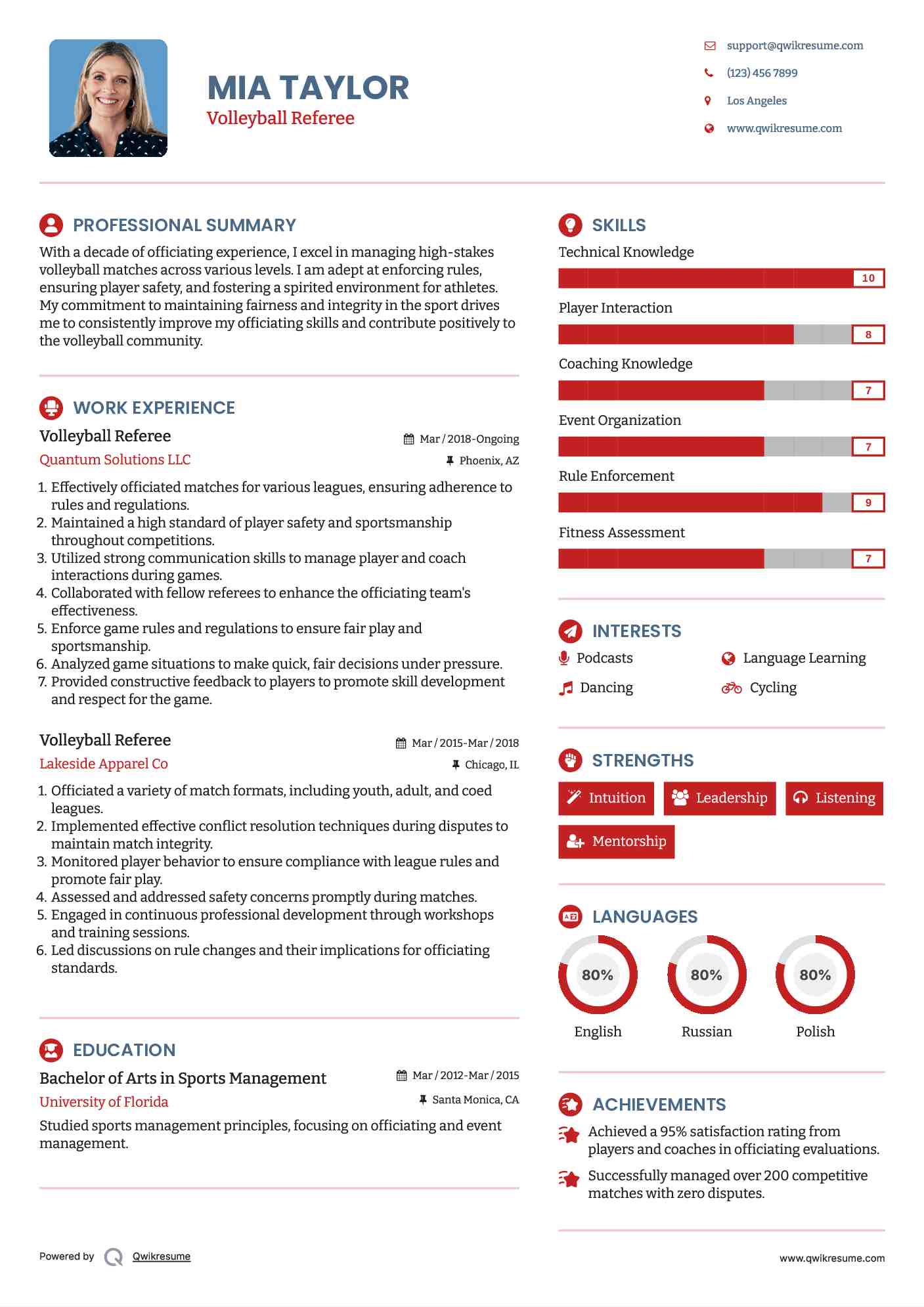 10 Volleyball Referee Resume Samples - Volleyball Referee 1659975748 Pdf 